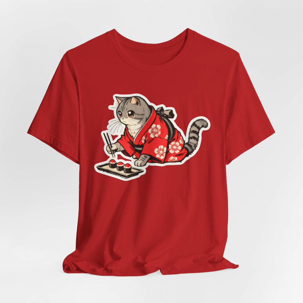 Sushi Cat T-Shirt - Kawaii Kimono Cat