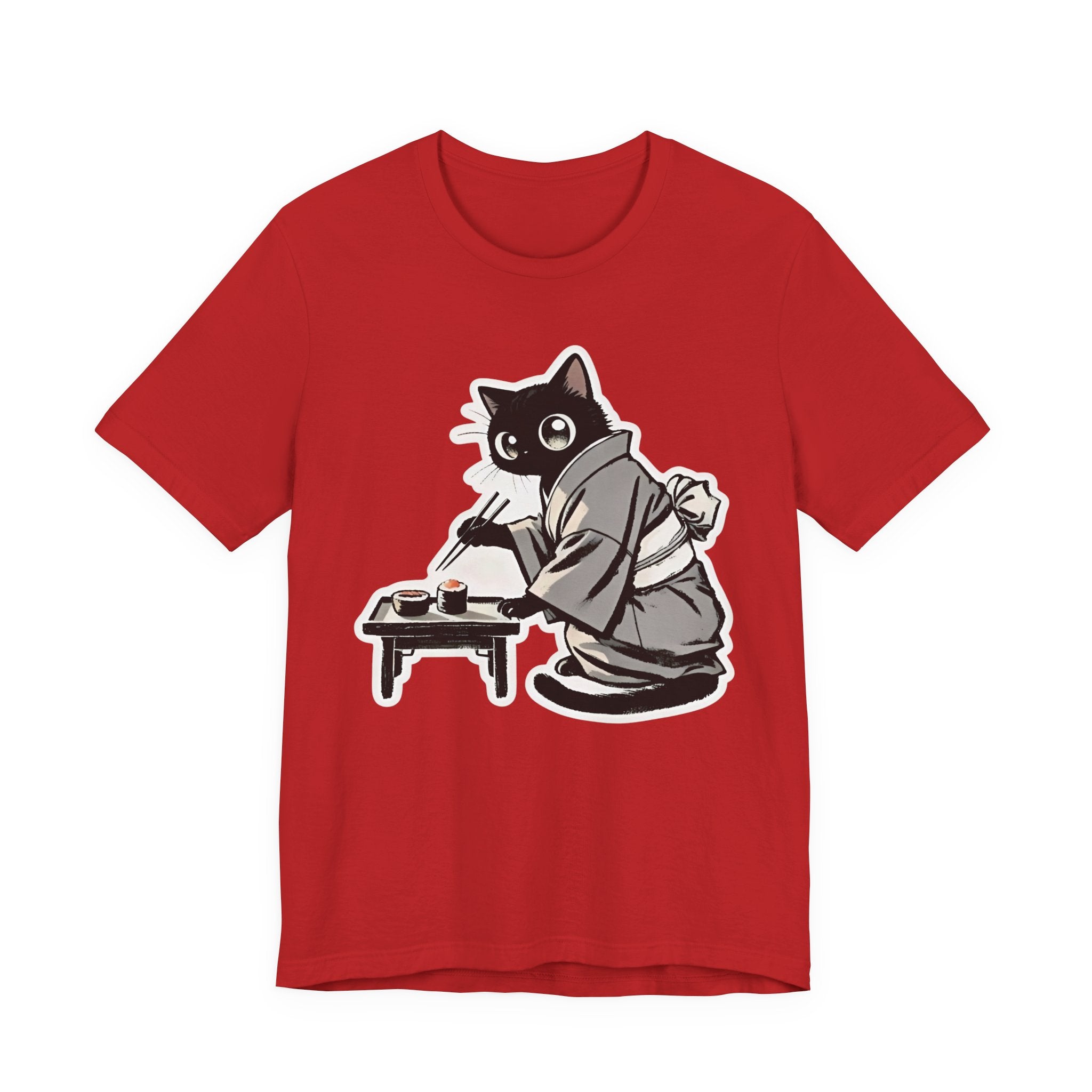 Sushi Cat T-Shirt | Adorable Japanese Cat in Kimono Design - Kimono Cats Collection