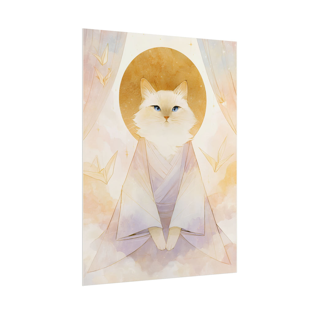 Cat Saint Poster - Sacred Ragdoll Art Print (Rolled Poster)