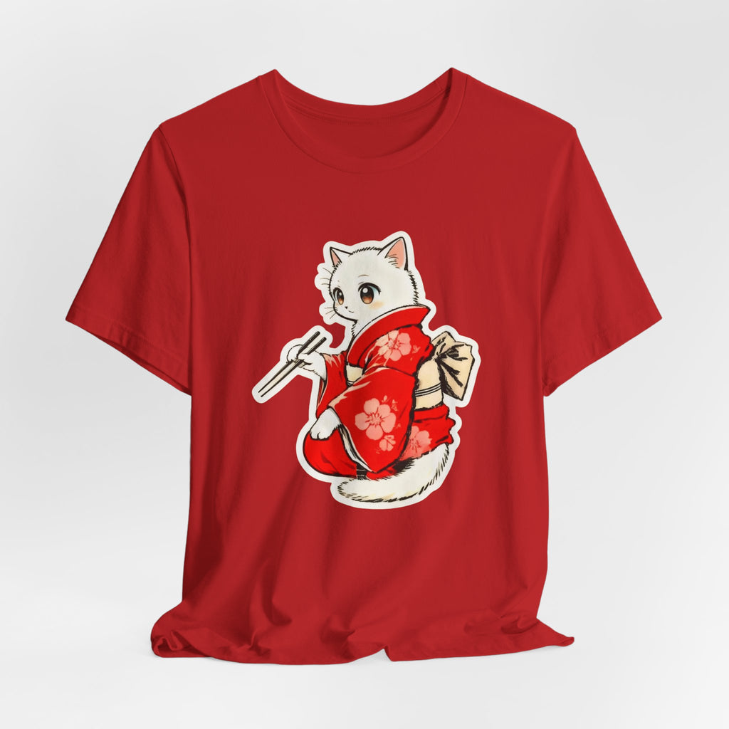 Sushi Kimono Cat Shirt - Cute Japanese Tee
