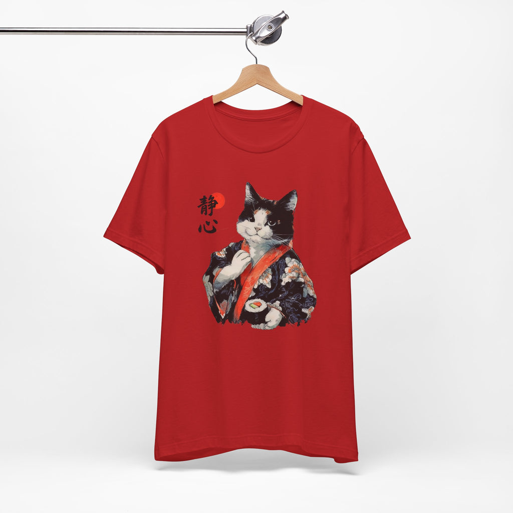 Sushi Cat T-Shirt | Japanese Kimono Neko