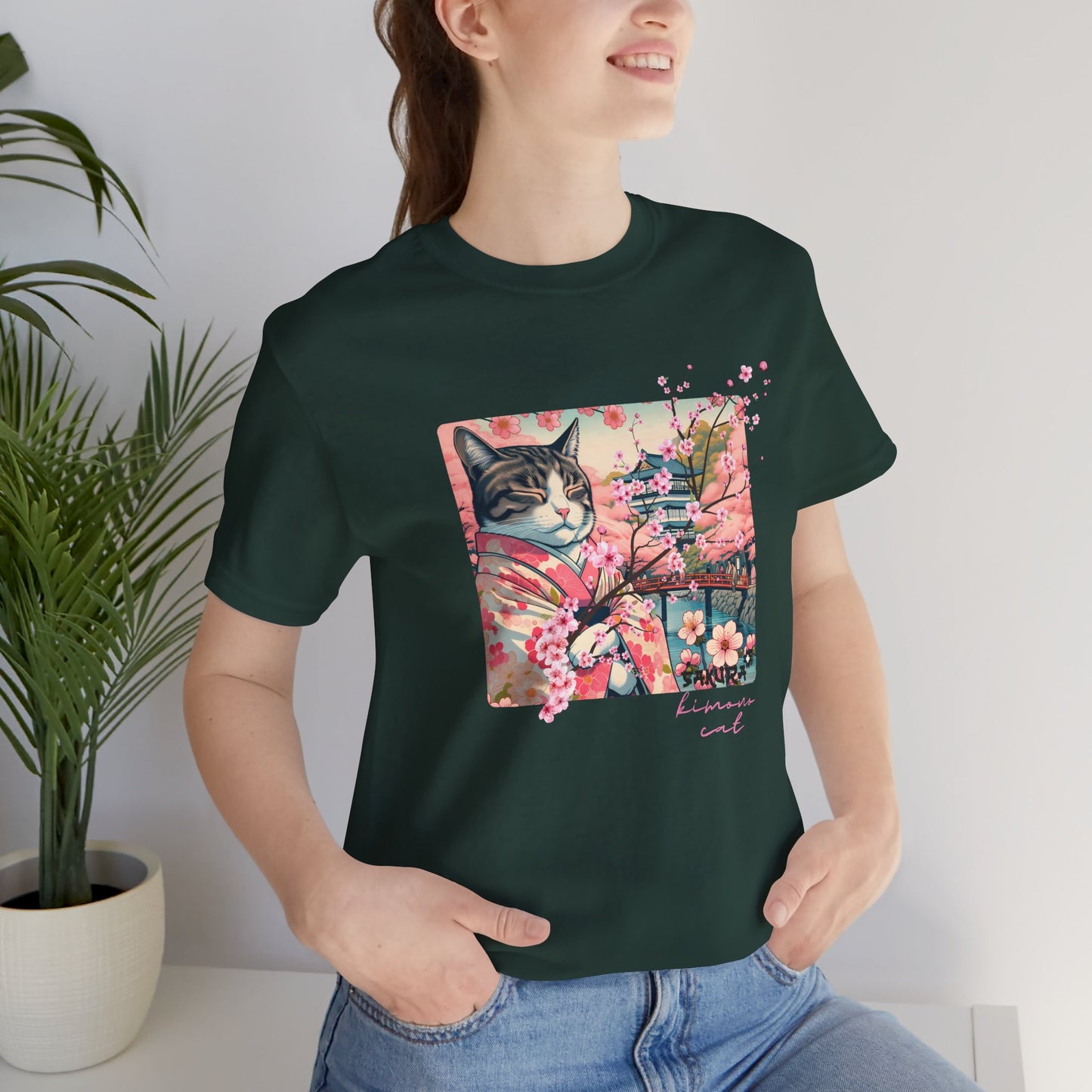 Sakura Kimono Cat Tee - Unisex