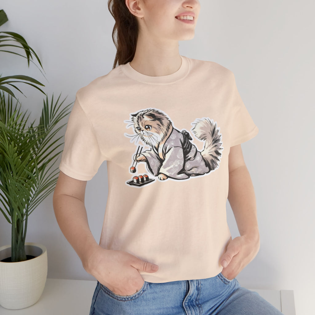 Sushi Cat Chopsticks Shirt - Cute Japanese Tee