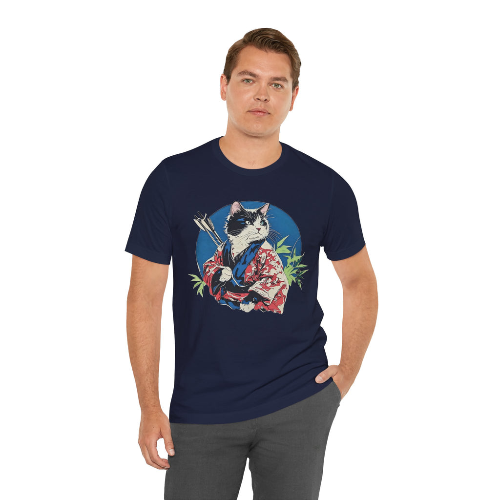 Cat Warrior T-Shirt: Kyudo Anime Graphic Tee