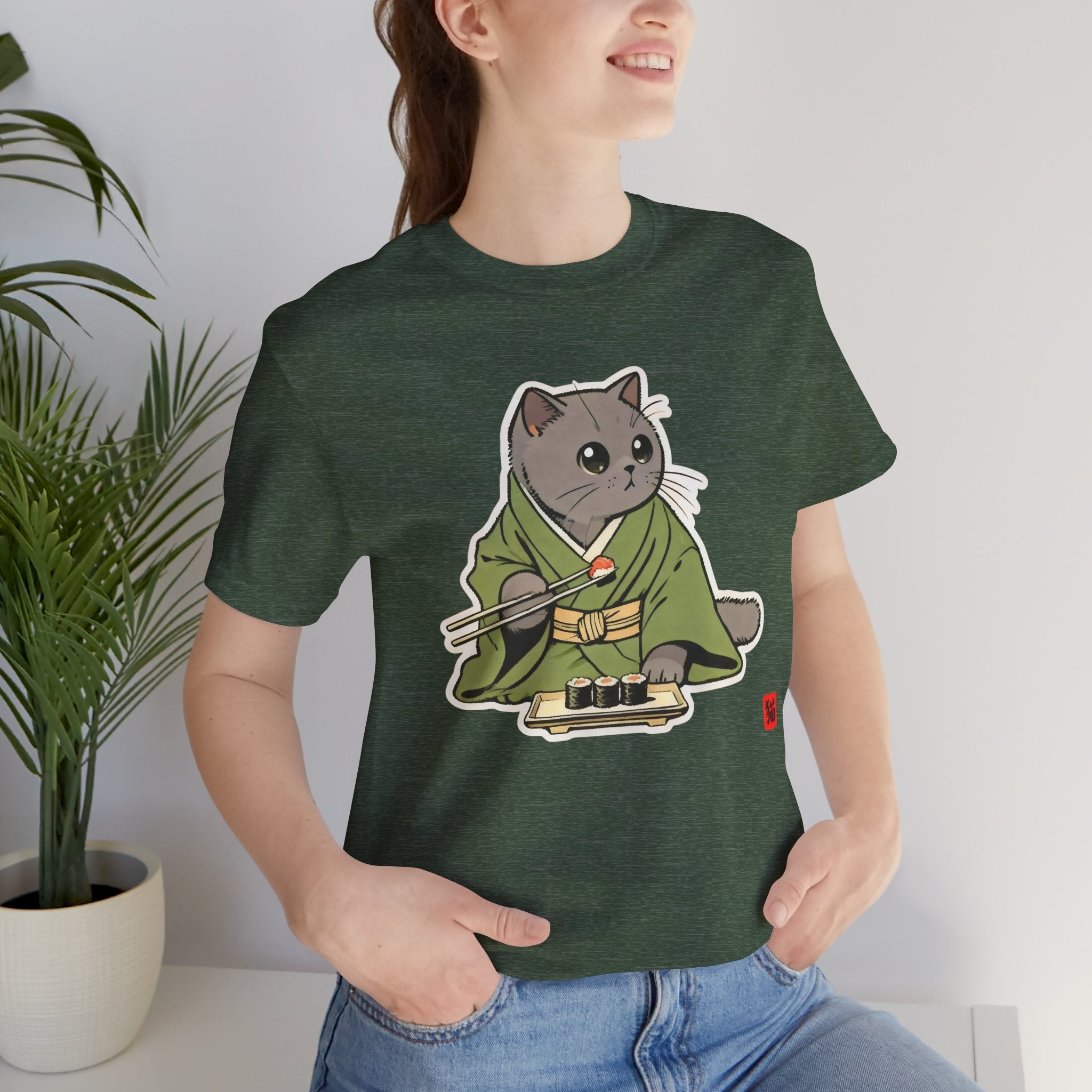 Sushi Cat Shirt - Adorable Japanese Cat Tee for British Shorthair Lovers - Kimono Cats Collection