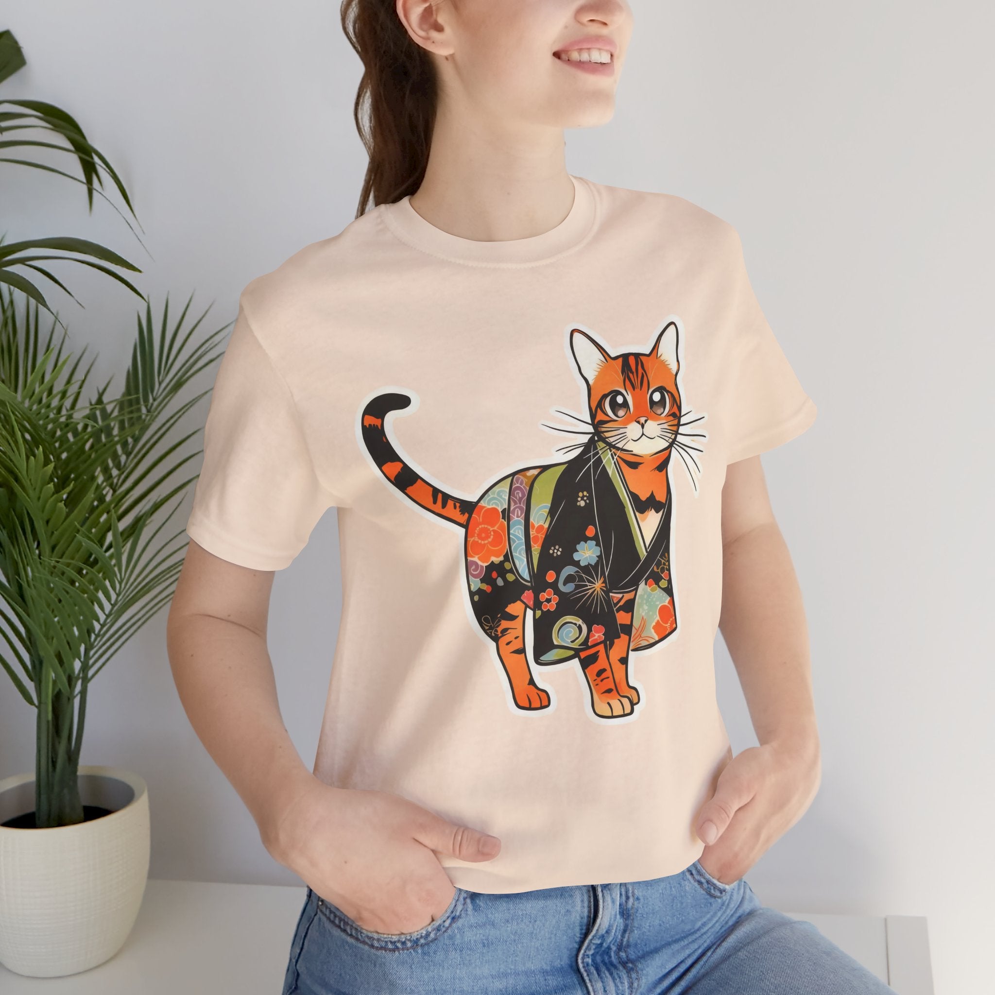 Kawaii Kimono Cat Shirt Japan Gift Tee