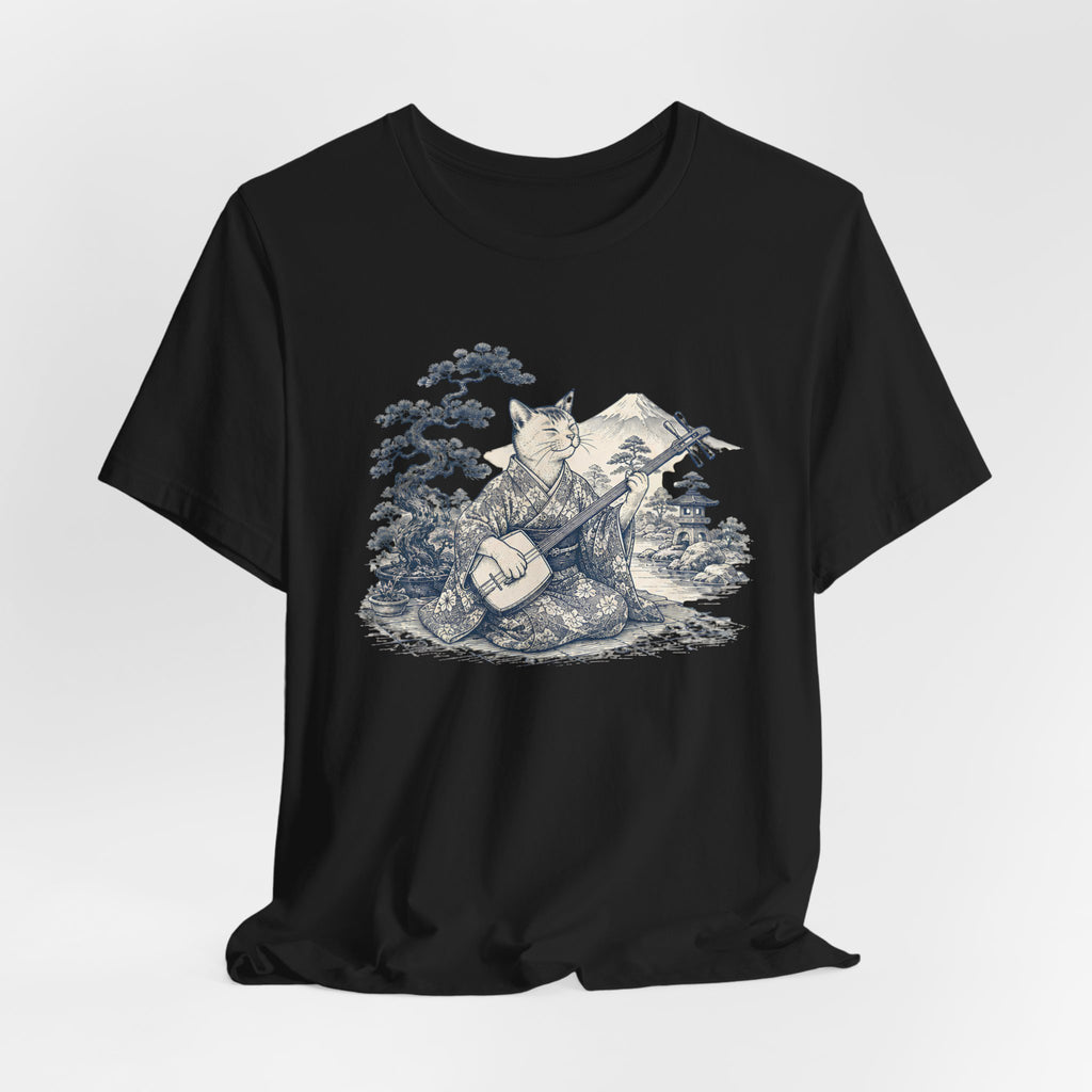 Foxy Banjo Graphic Tee — Vintage Fox Playing Banjo Nature T-Shirt