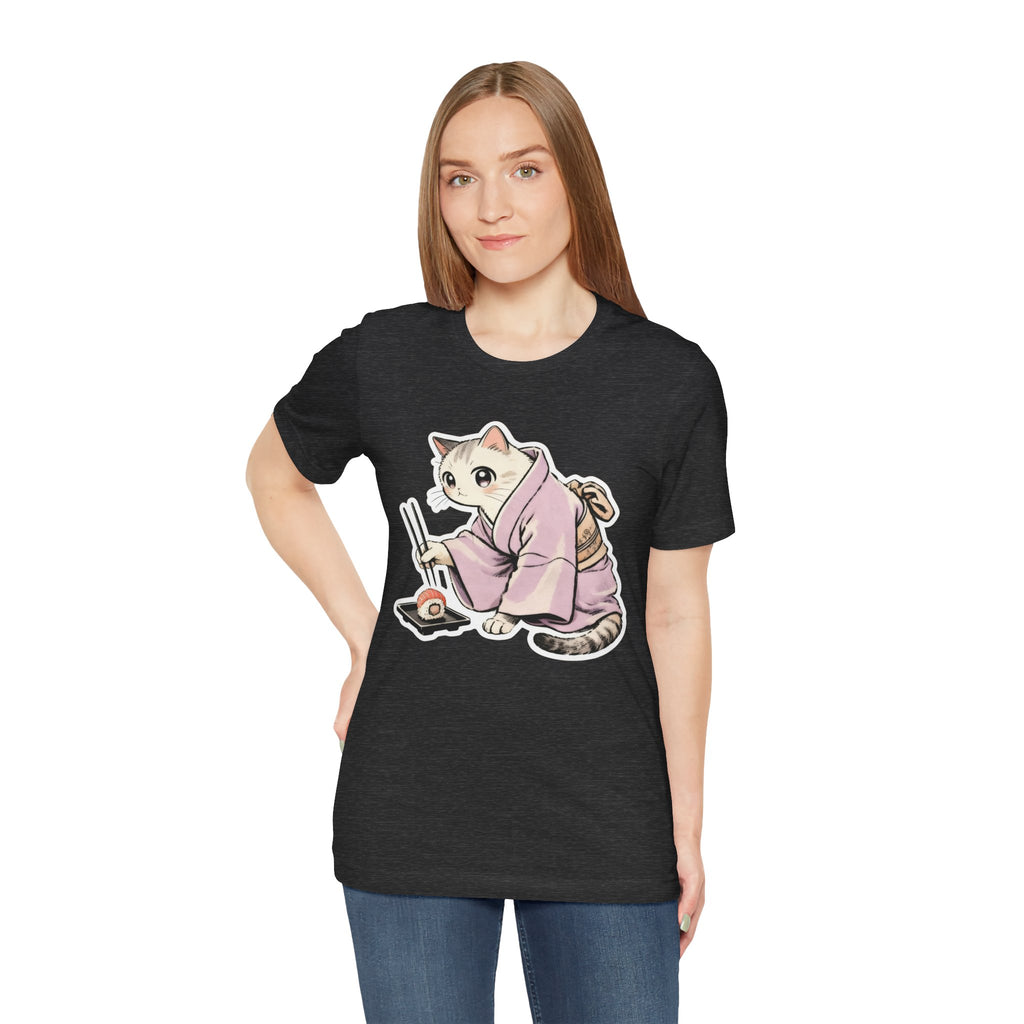 Sushi Cat Shirt - Japanese Kimono Cat Tee