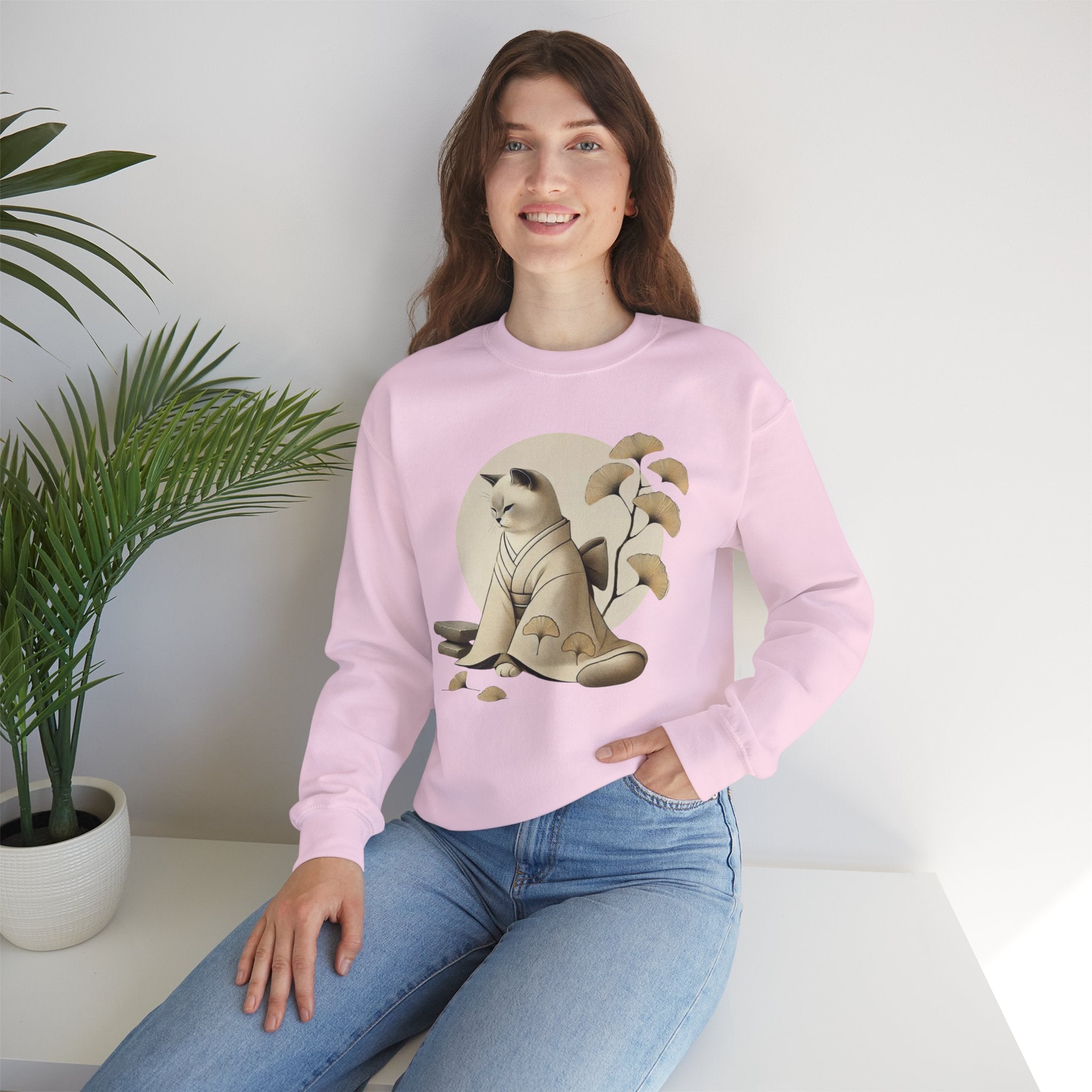 Kimono Cat Sweatshirt - Unisex Crewneck