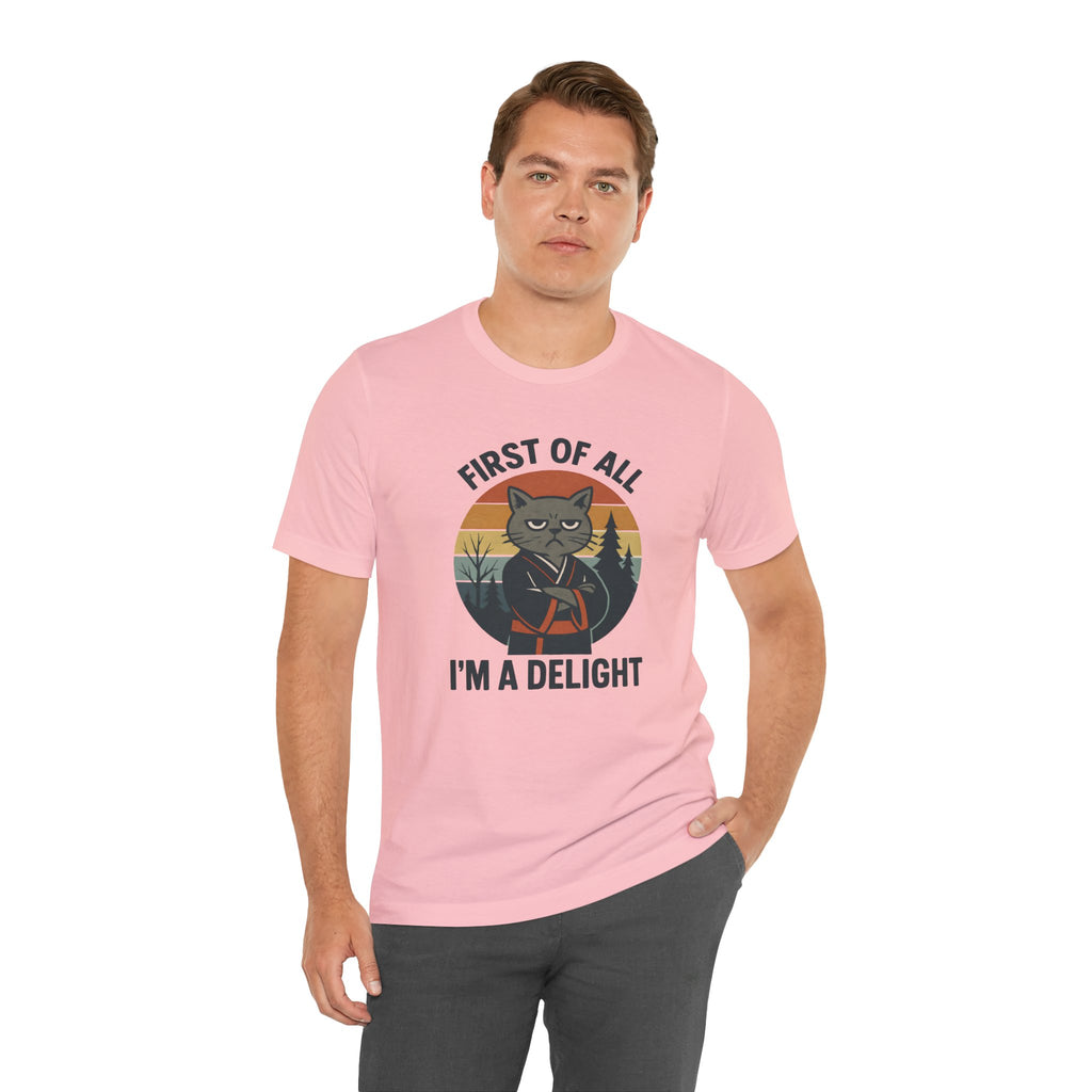 First of All I'm a Delight Cat Shirt, T-Shirt | Funny Neko Kimono Graphic