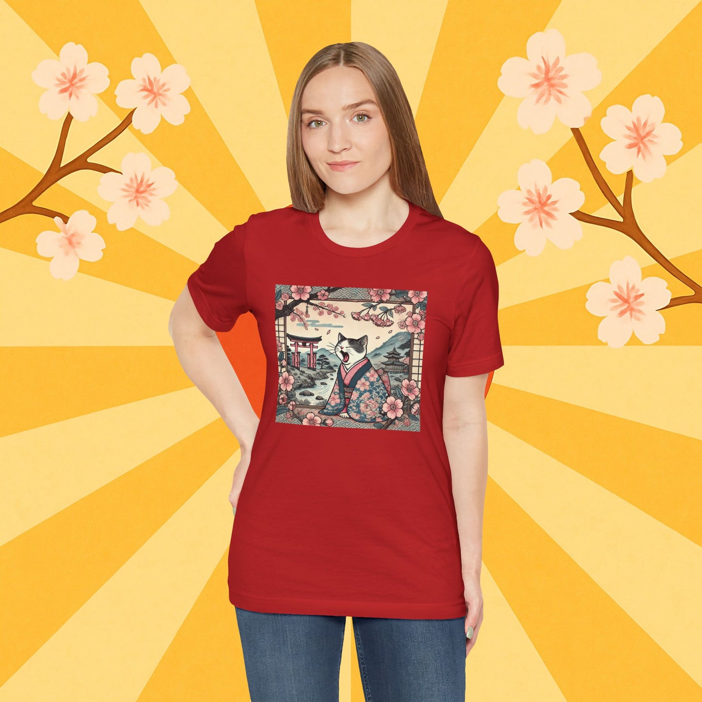Kimono Cat Shirt - Lazy Cat Unisex Tee
