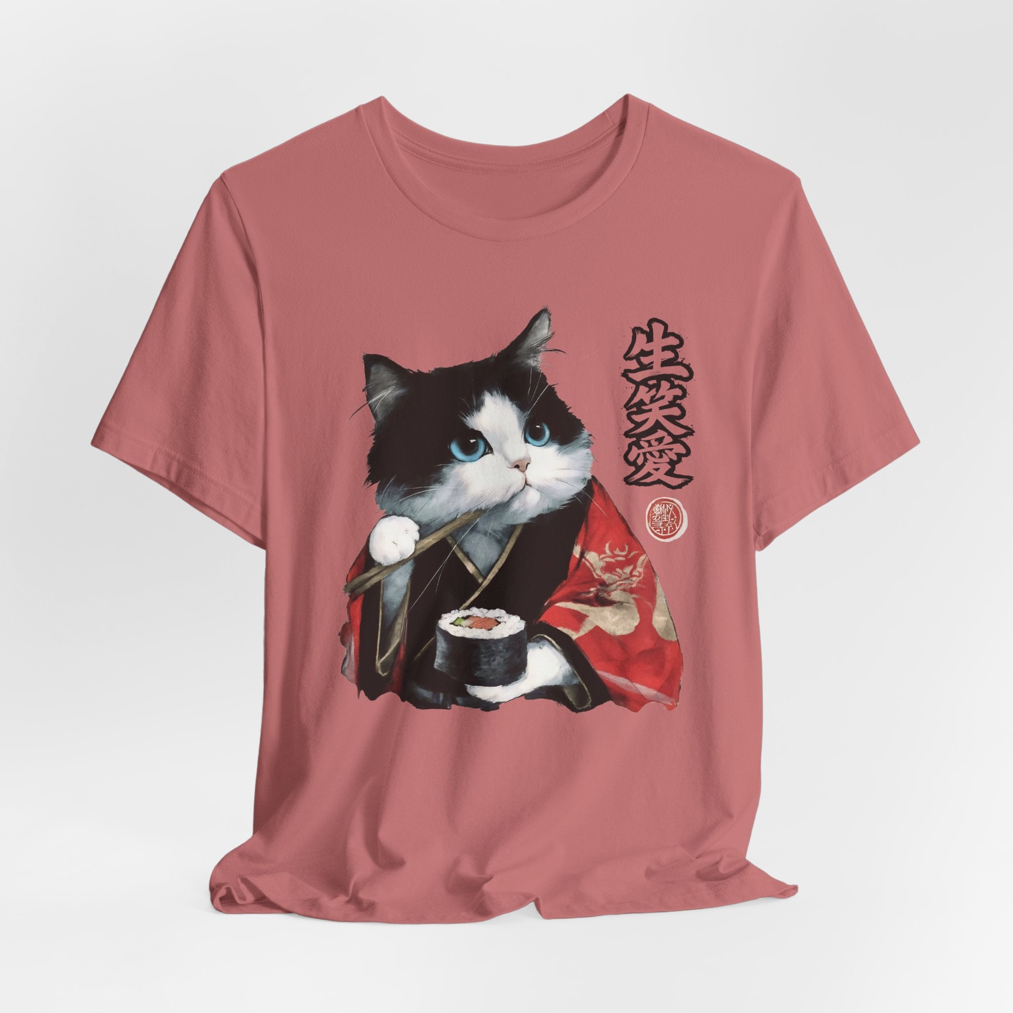 Sushi Cat kimono Cat T-Shirt | Japanese Neko Cat Art