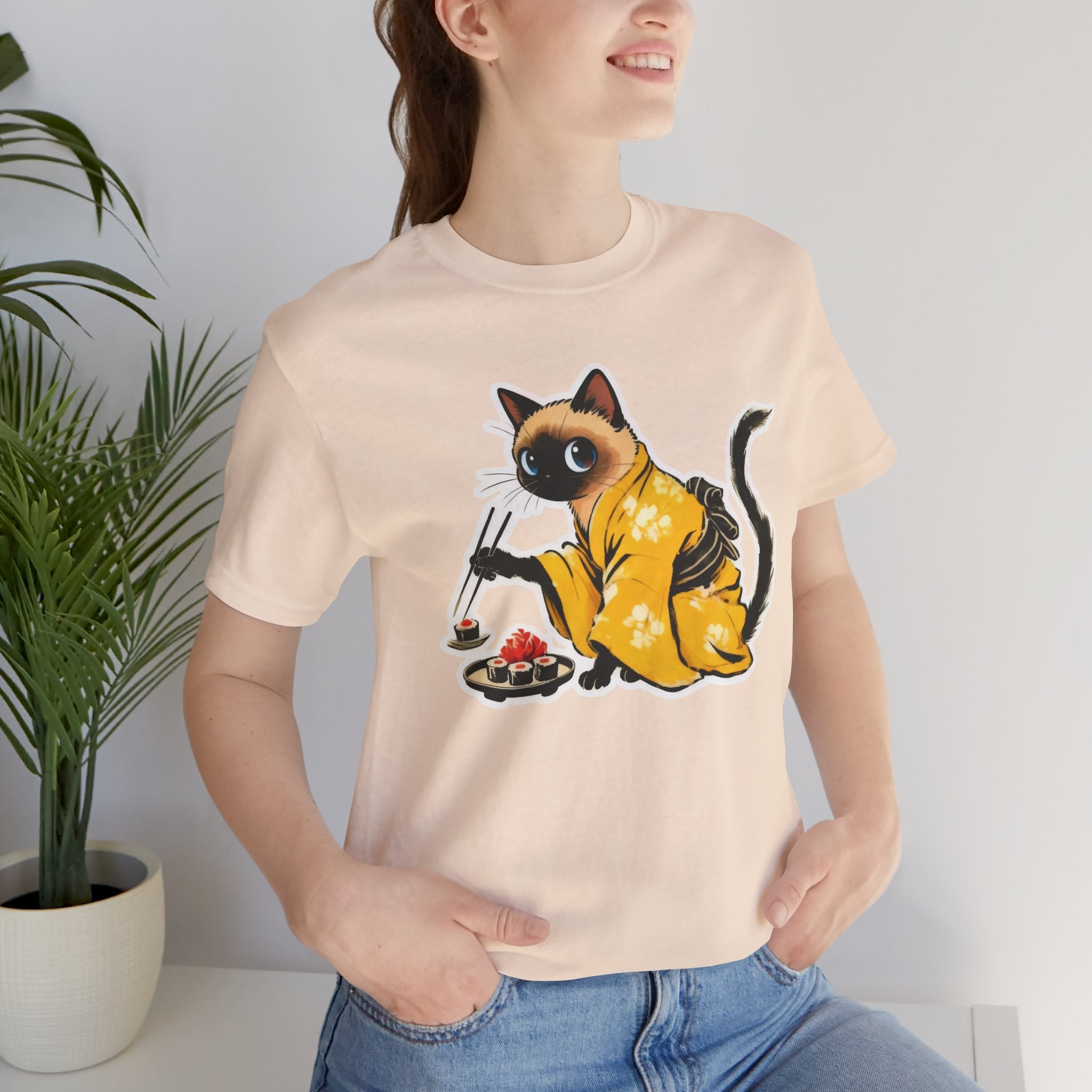 Kawaii Sushi Cat Tee - Japanese Cat Shirt