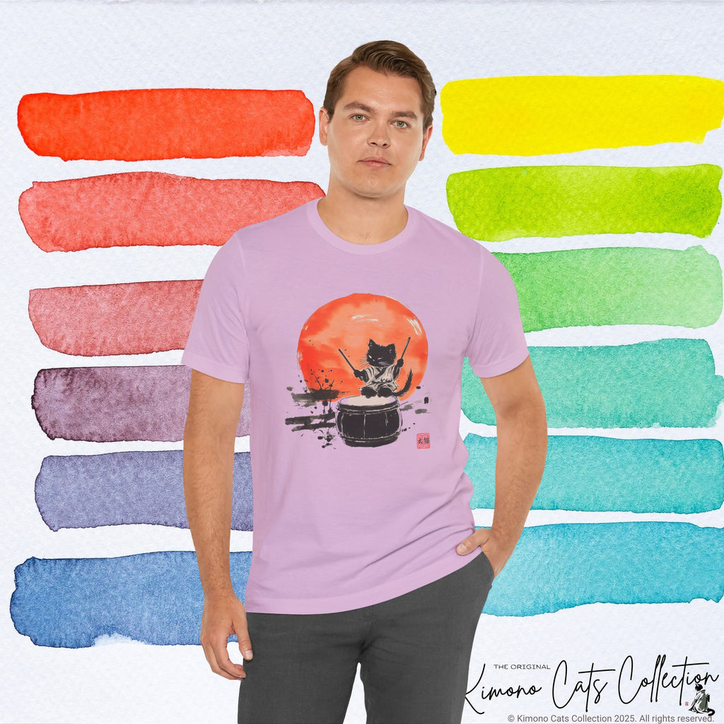 Echo of the Drum – Taiko Cat Tee (Unisex)
