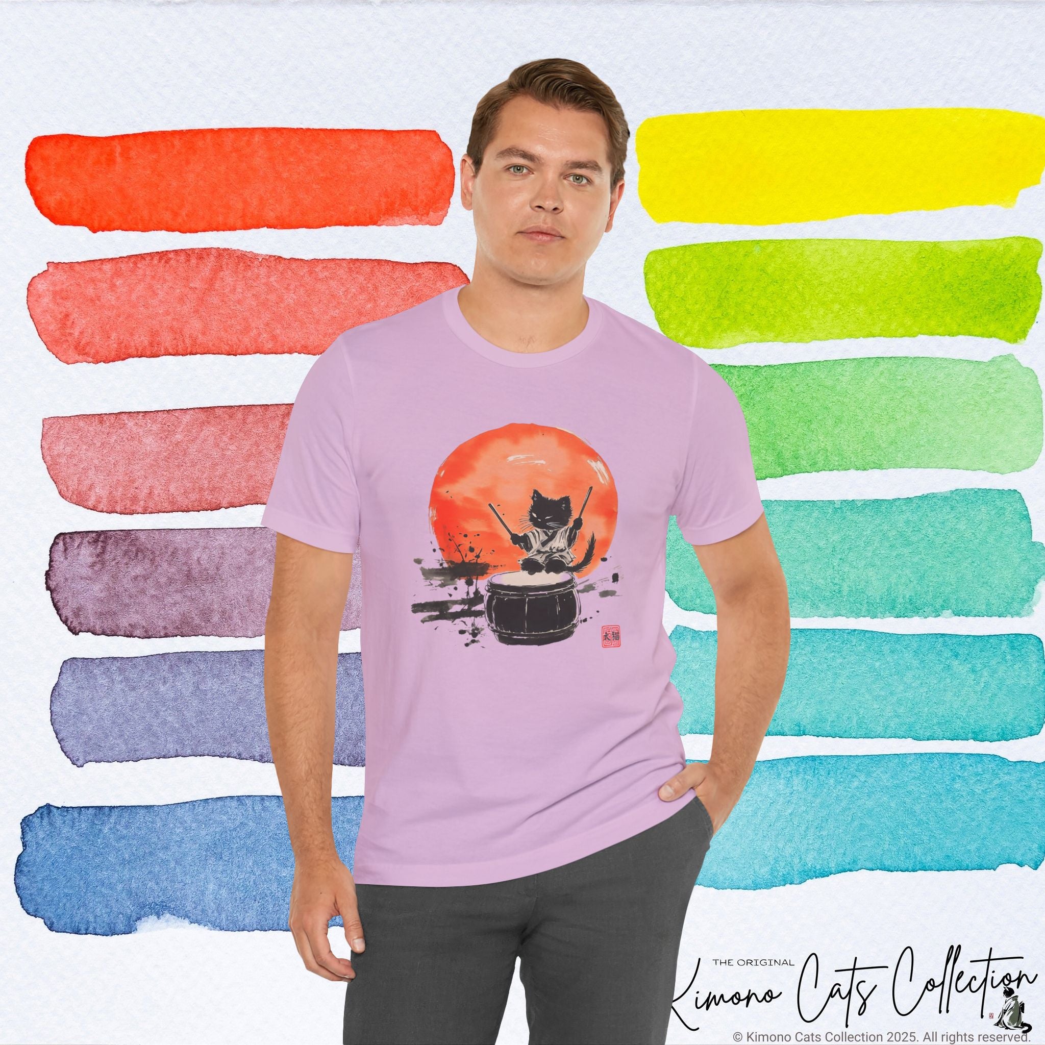 Echo of the Drum – Taiko Cat Tee (Unisex)
