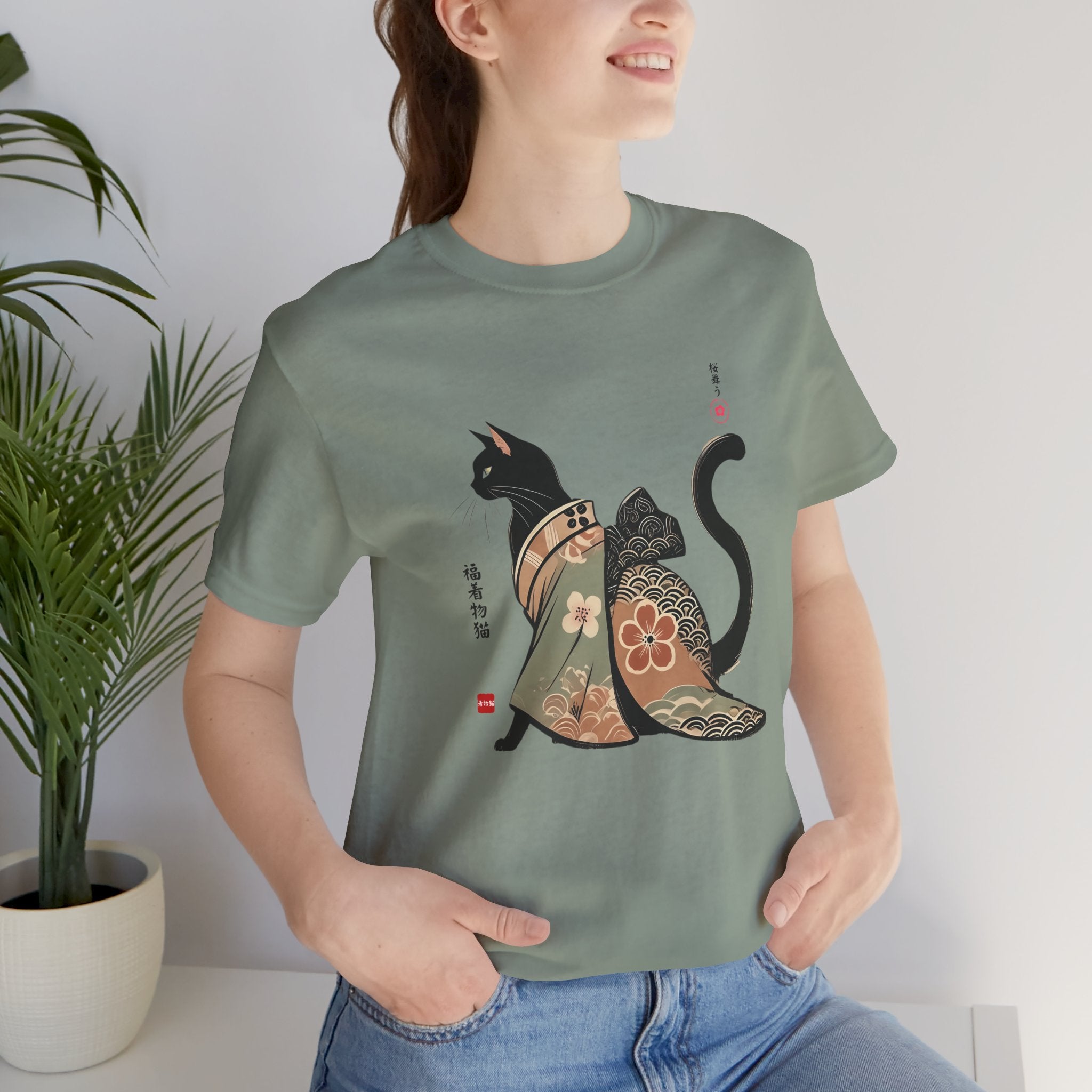 Lucky Kimono Cat Tee – Unisex