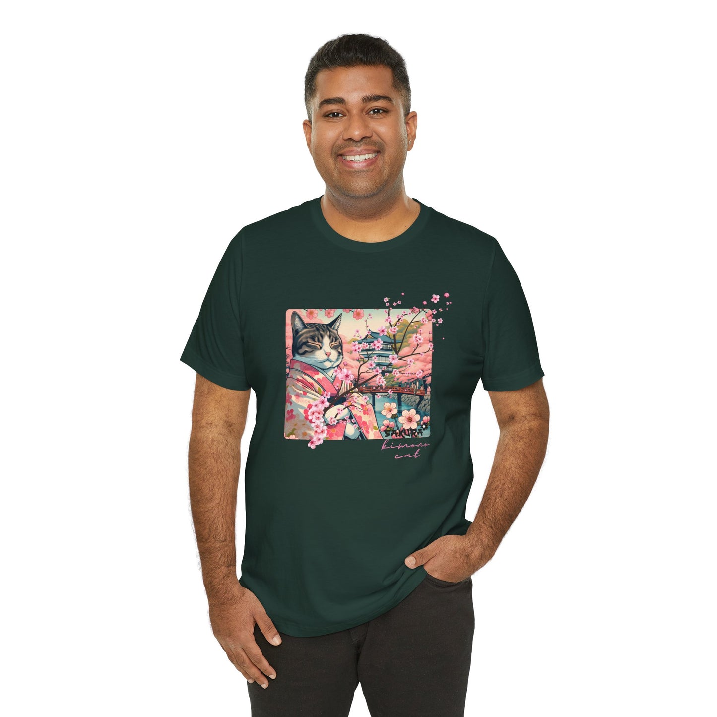 Sakura Kimono Cat Tee - Unisex