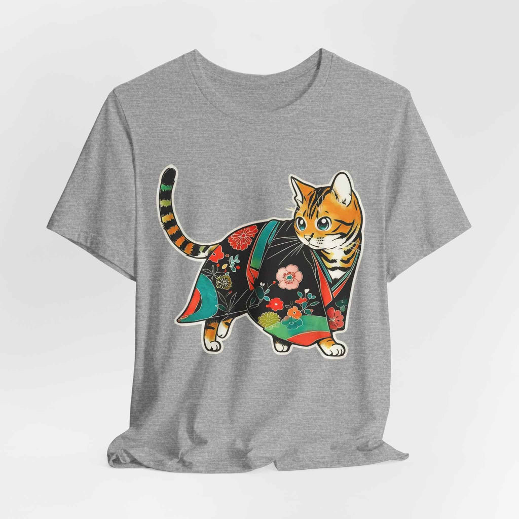 Japanese Kawaii Cat Shirt Quiet Cute Kimono Tee