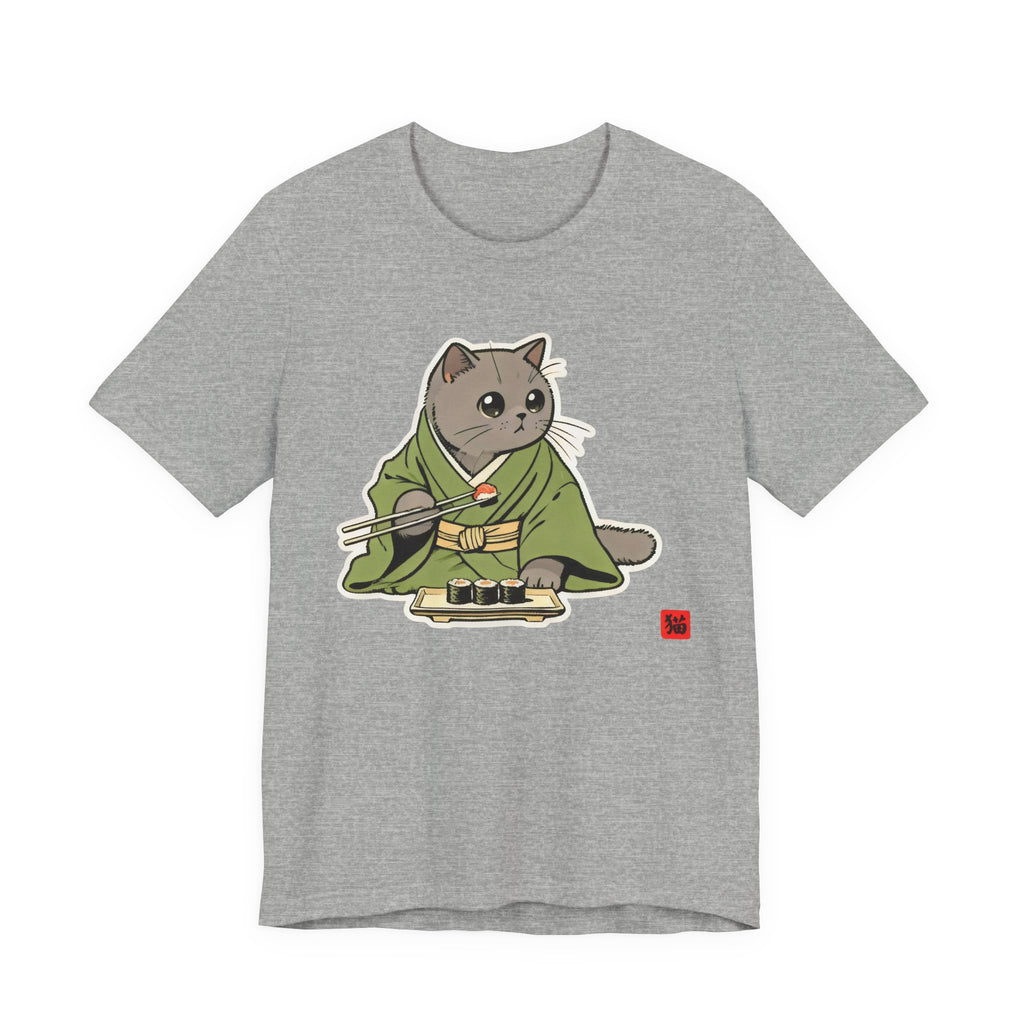 Sushi Cat Tee - Cute Japanese Cat Shirt, British Shorthair