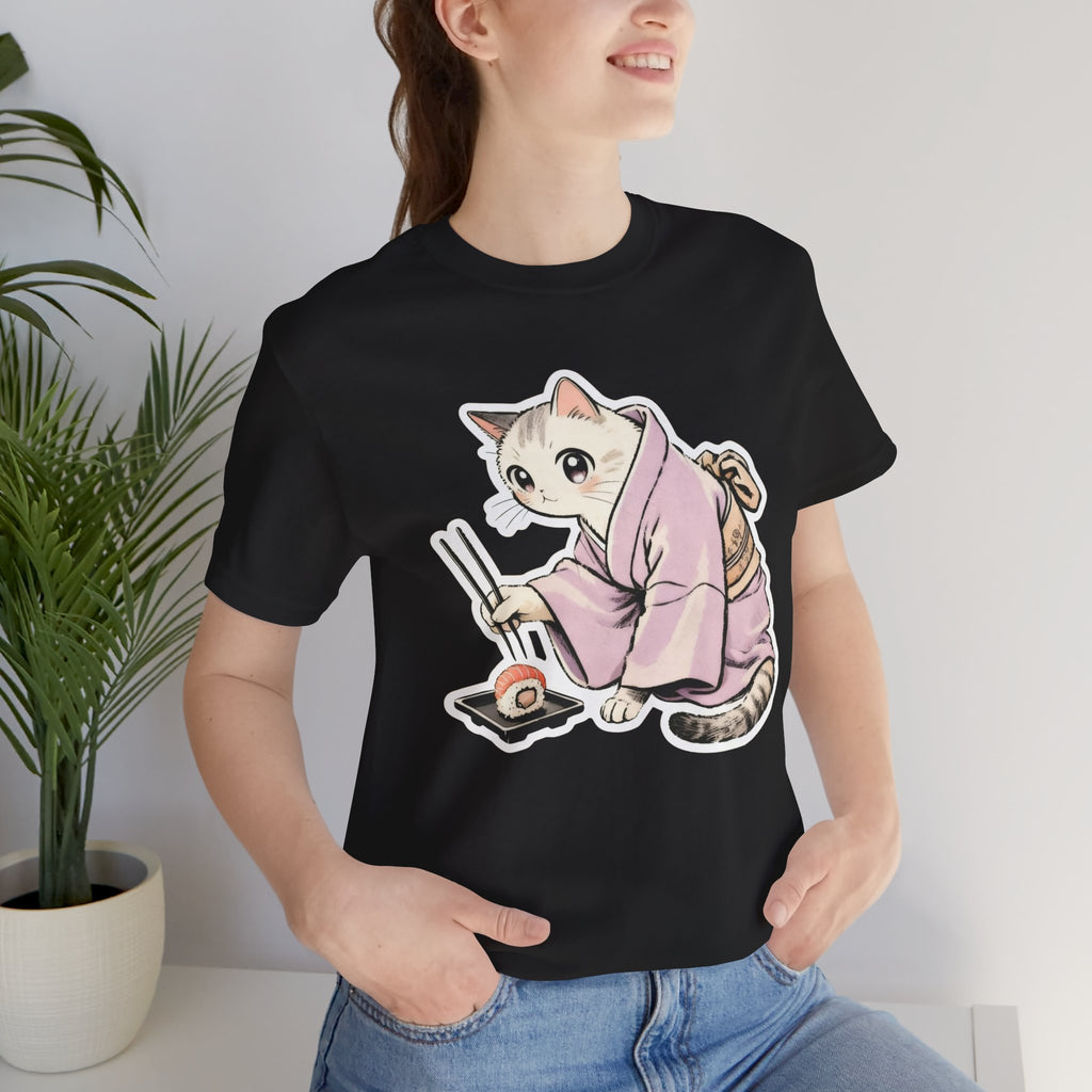 Sushi Cat Shirt - Japanese Kimono Cat Tee