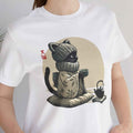 Cozy Black Cat Tea Time - T-Shirt