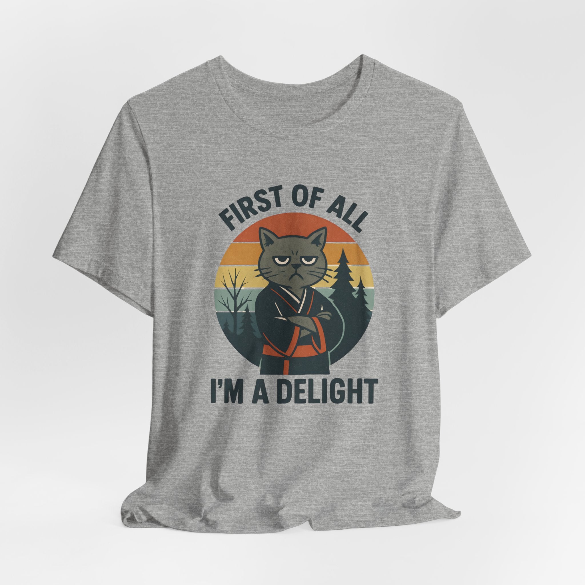 First of All I'm a Delight Cat Shirt, T-Shirt | Funny Neko Kimono Graphic
