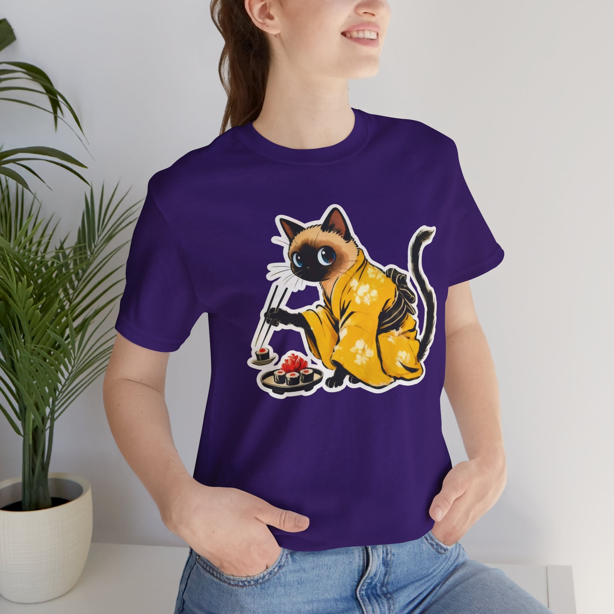 Kawaii Sushi Cat Tee - Japanese Cat Shirt