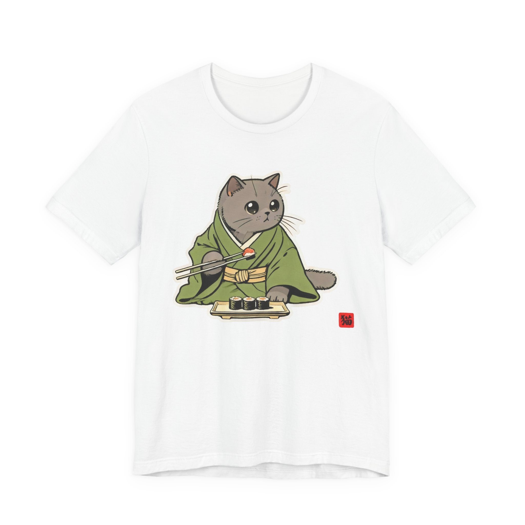 Sushi Cat Tee - Cute Japanese Cat Shirt, British Shorthair