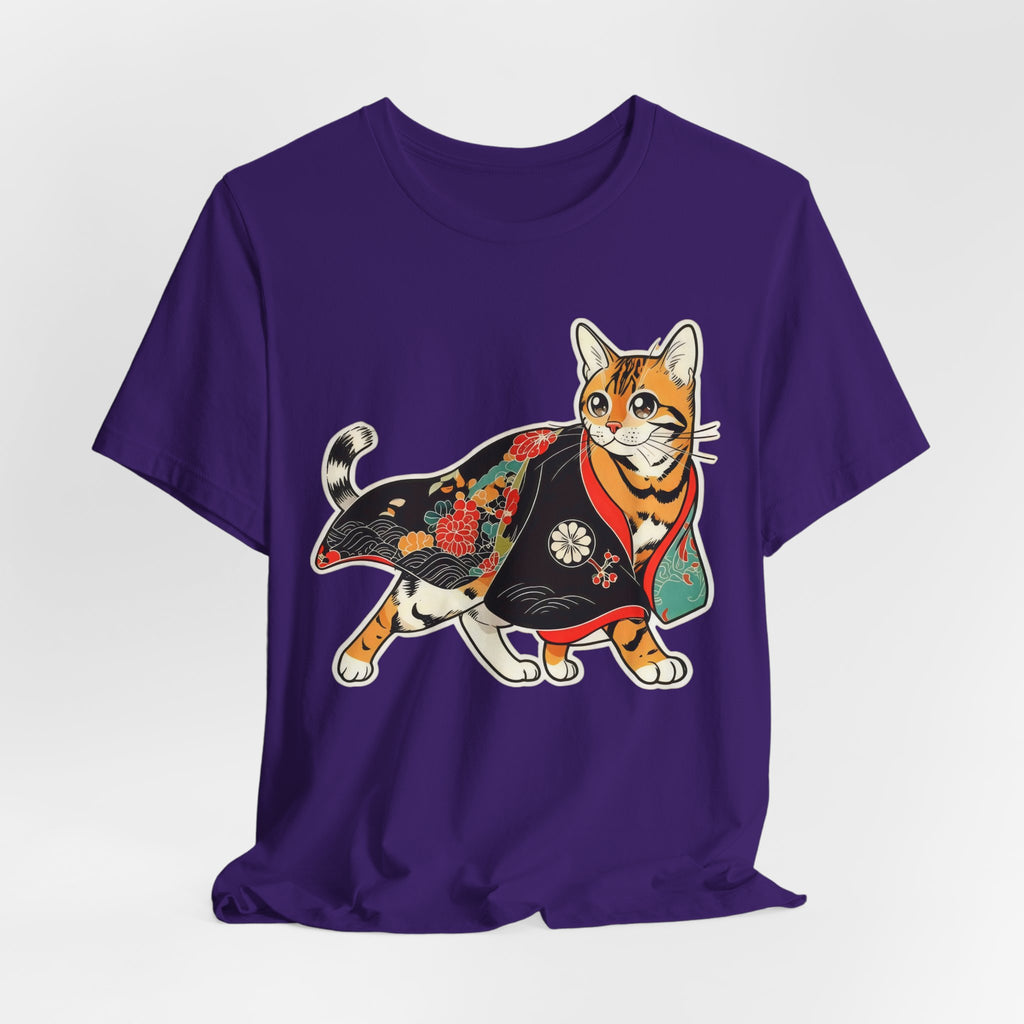 Japanese Neko Cat Shirt Calm Gift Tee, Kimono Neko Bengal