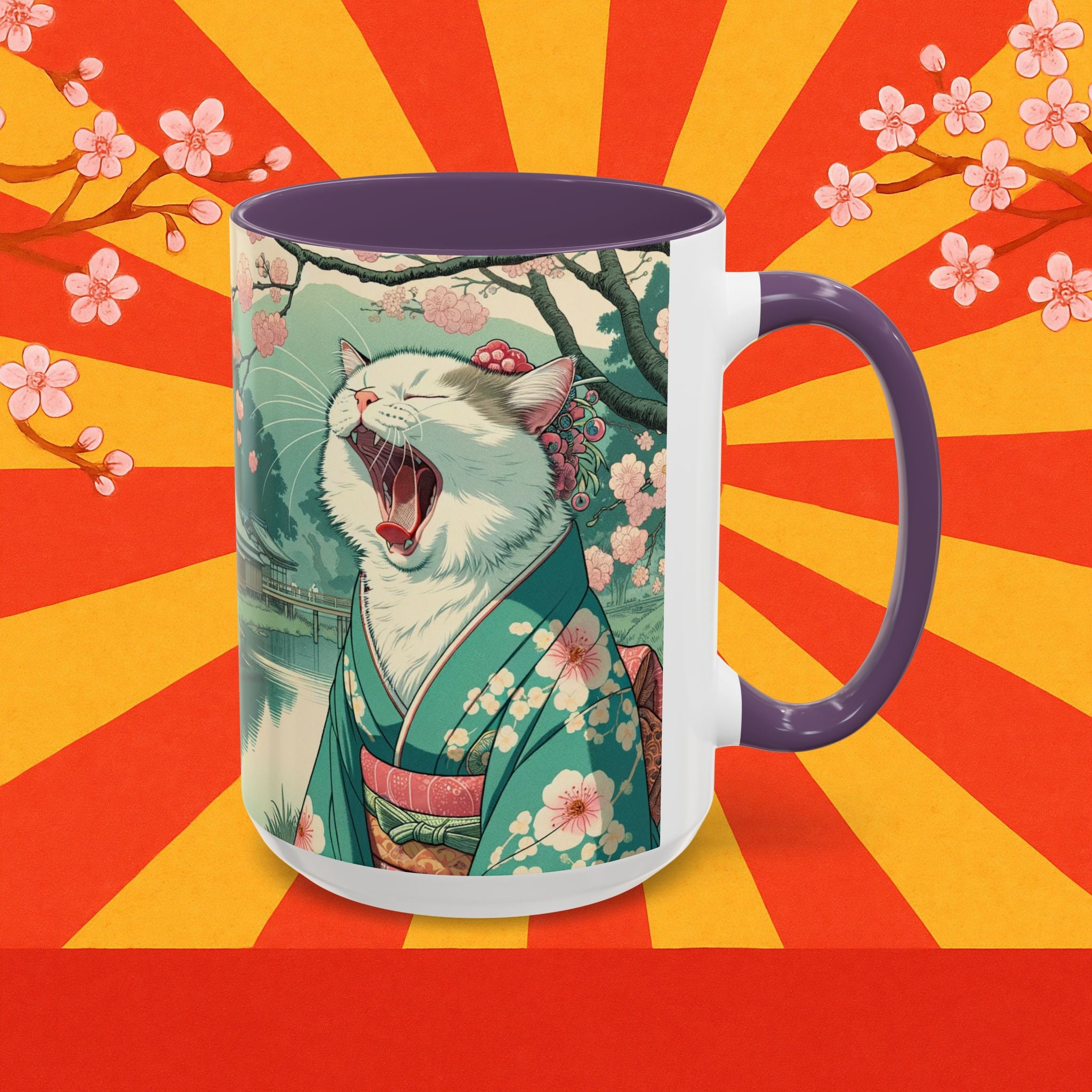 Cute Geisha Cat Mug - Kimono Cat Lover Gift