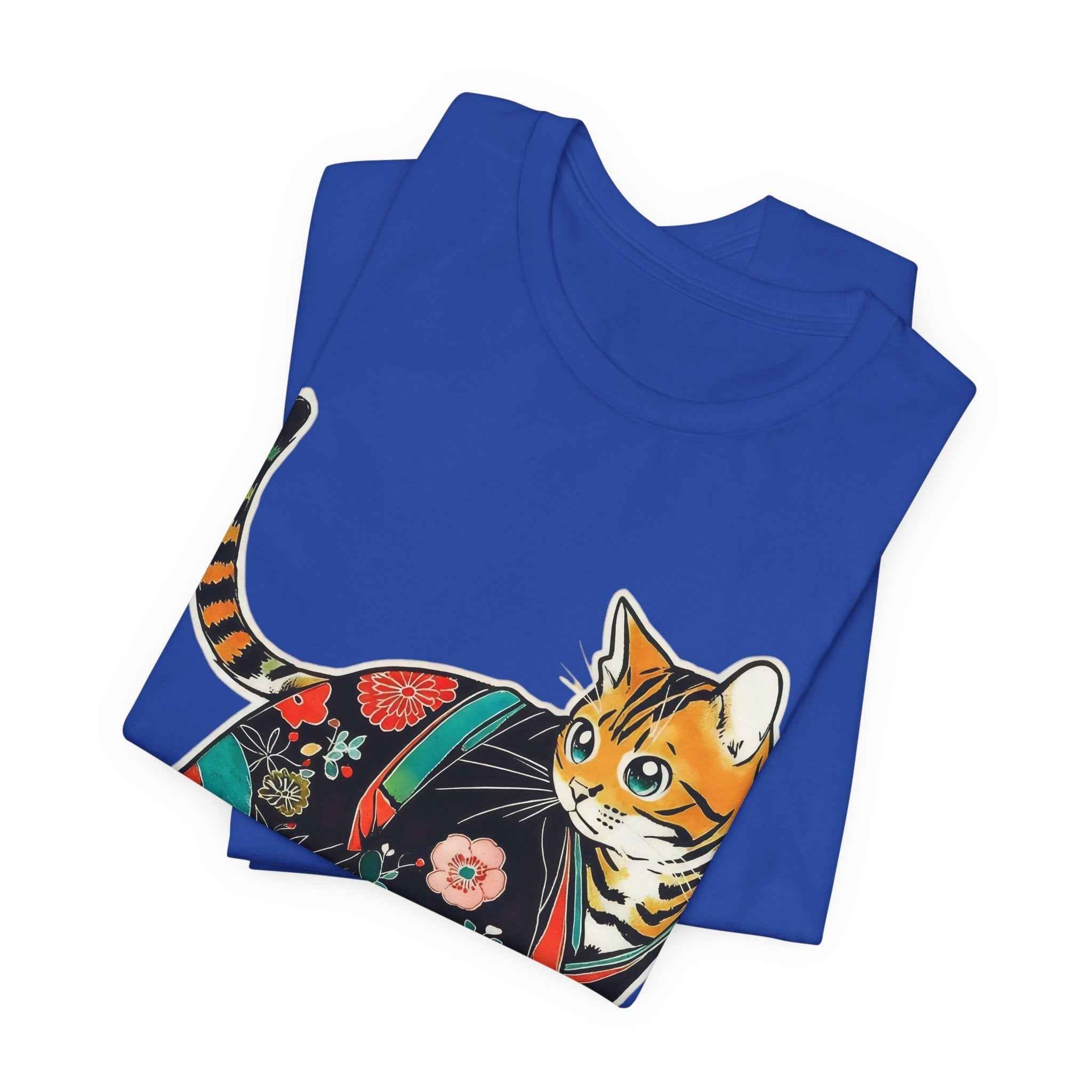 Japanese Kawaii Cat Shirt Quiet Cute Kimono Tee