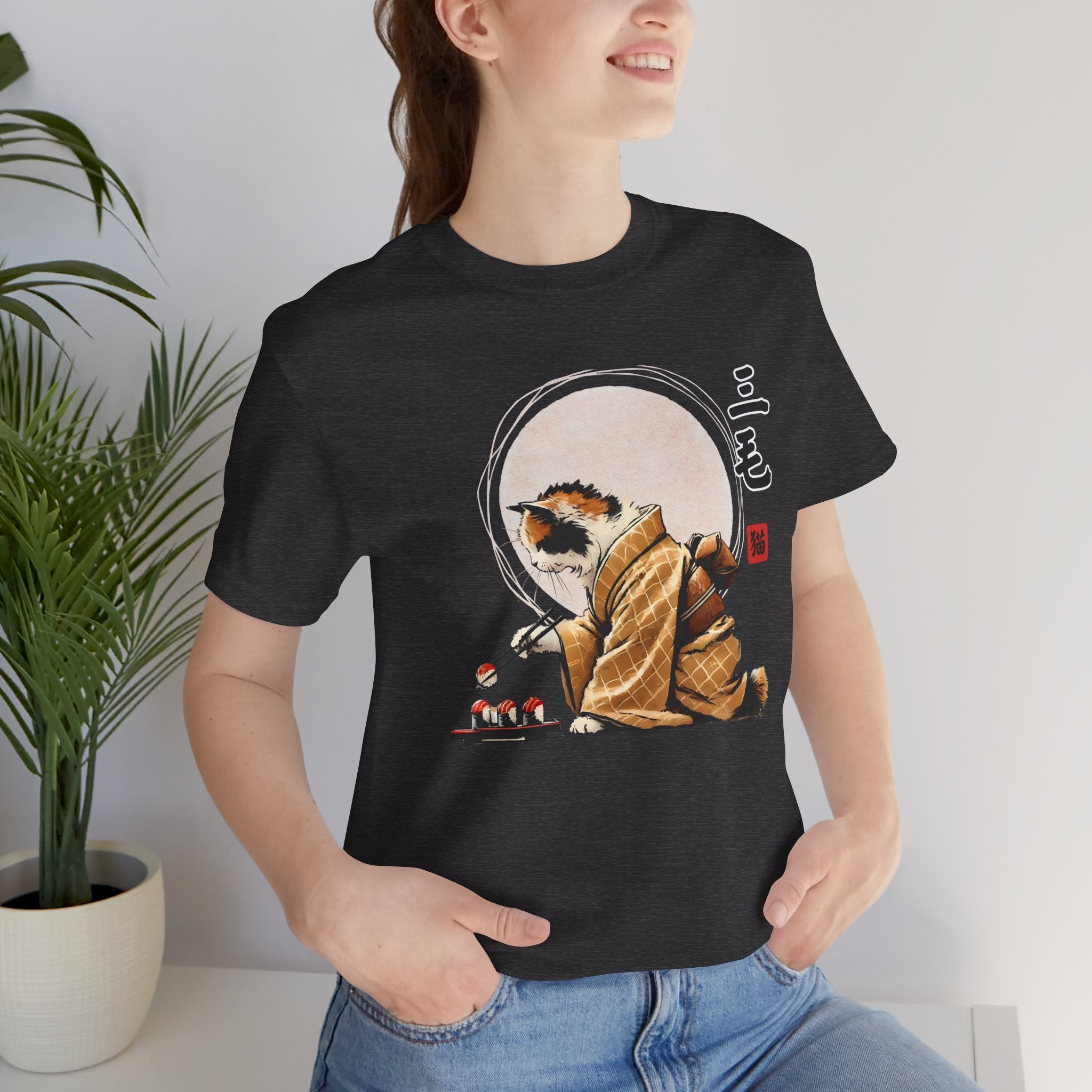 Cat Eating Sushi Tee