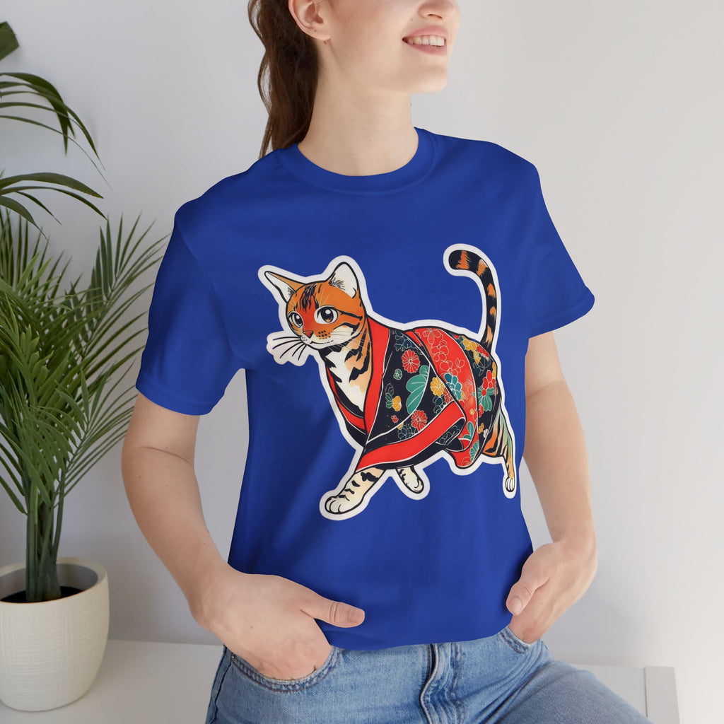 Cute Japanese Cat Shirt Kimono Kitty Tee