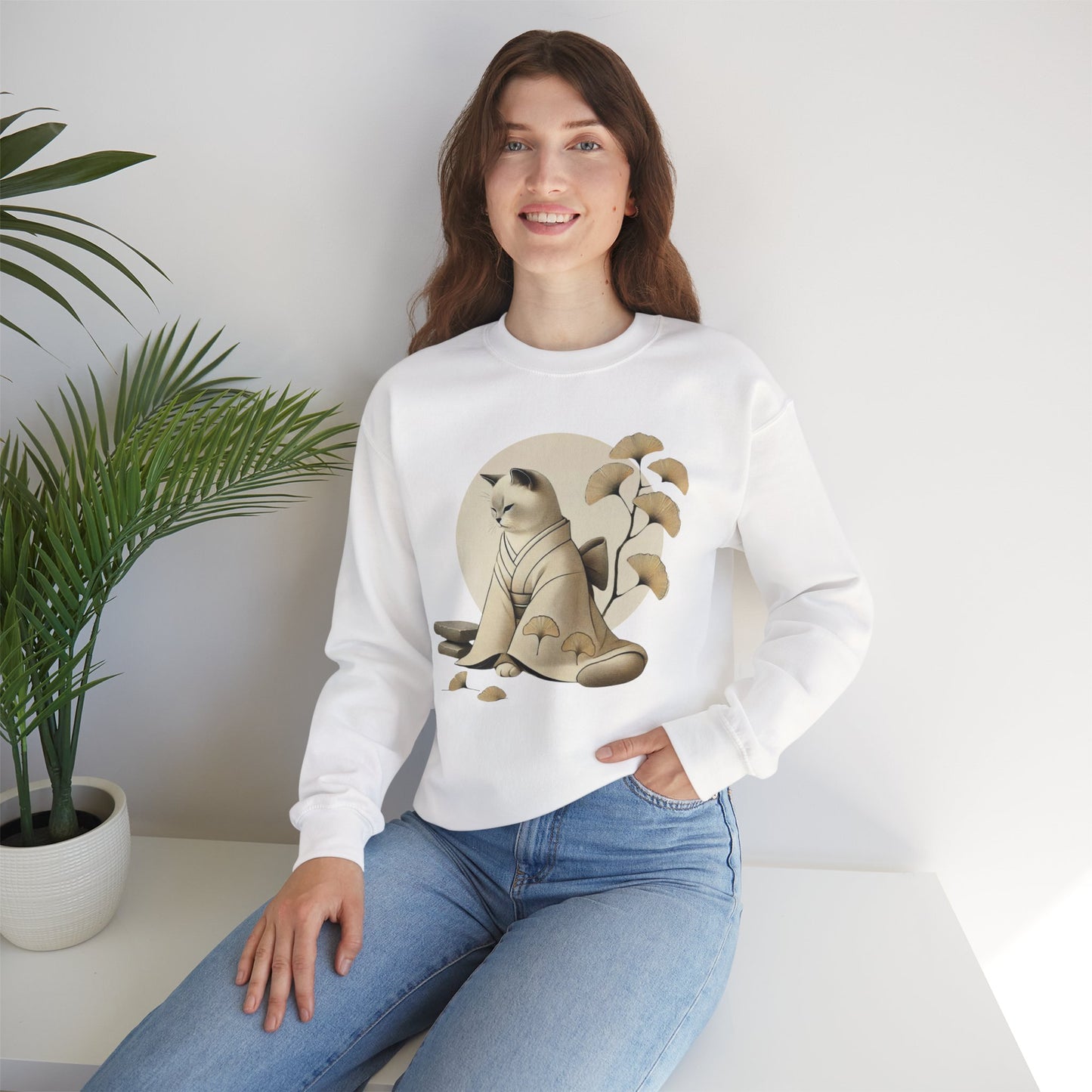 Kimono Cat Sweatshirt - Unisex Crewneck