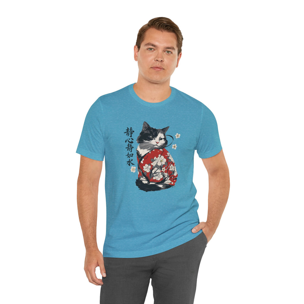 Sakura Neko Cat Tee | Kimono Cat Silhouette, Meow Nyan Japan
