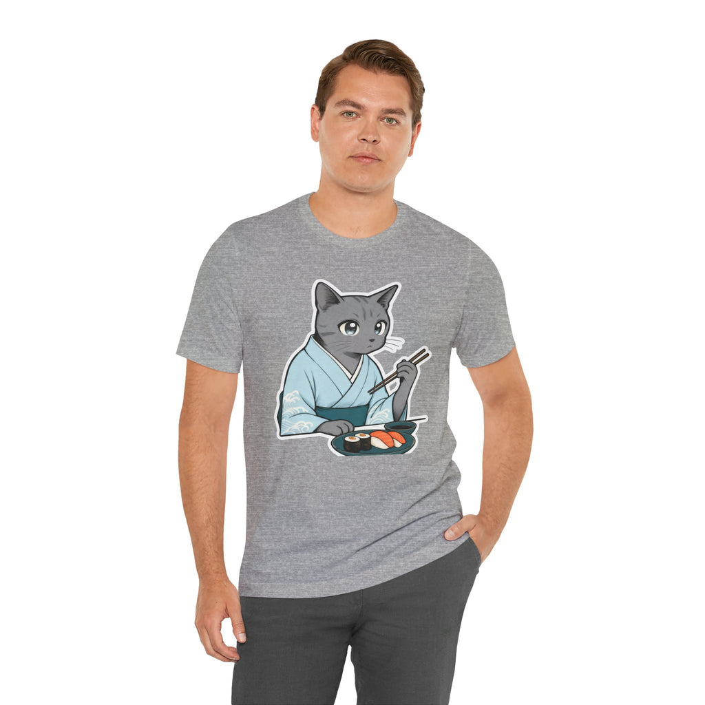 Sushi Kimono Cat Shirt - Japanese Dinner Date Cat Tee