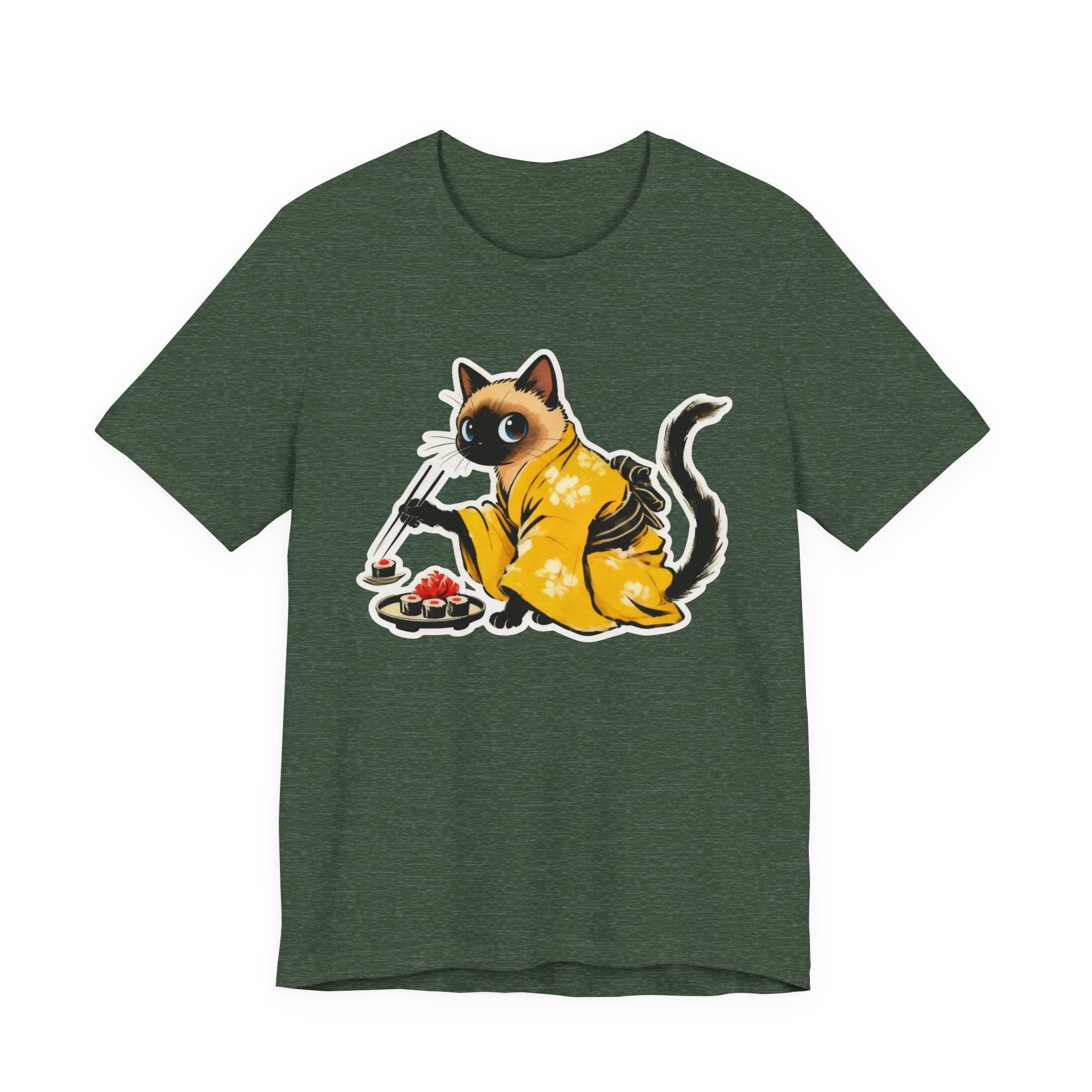 Kawaii Sushi Cat Tee - Japanese Cat Shirt