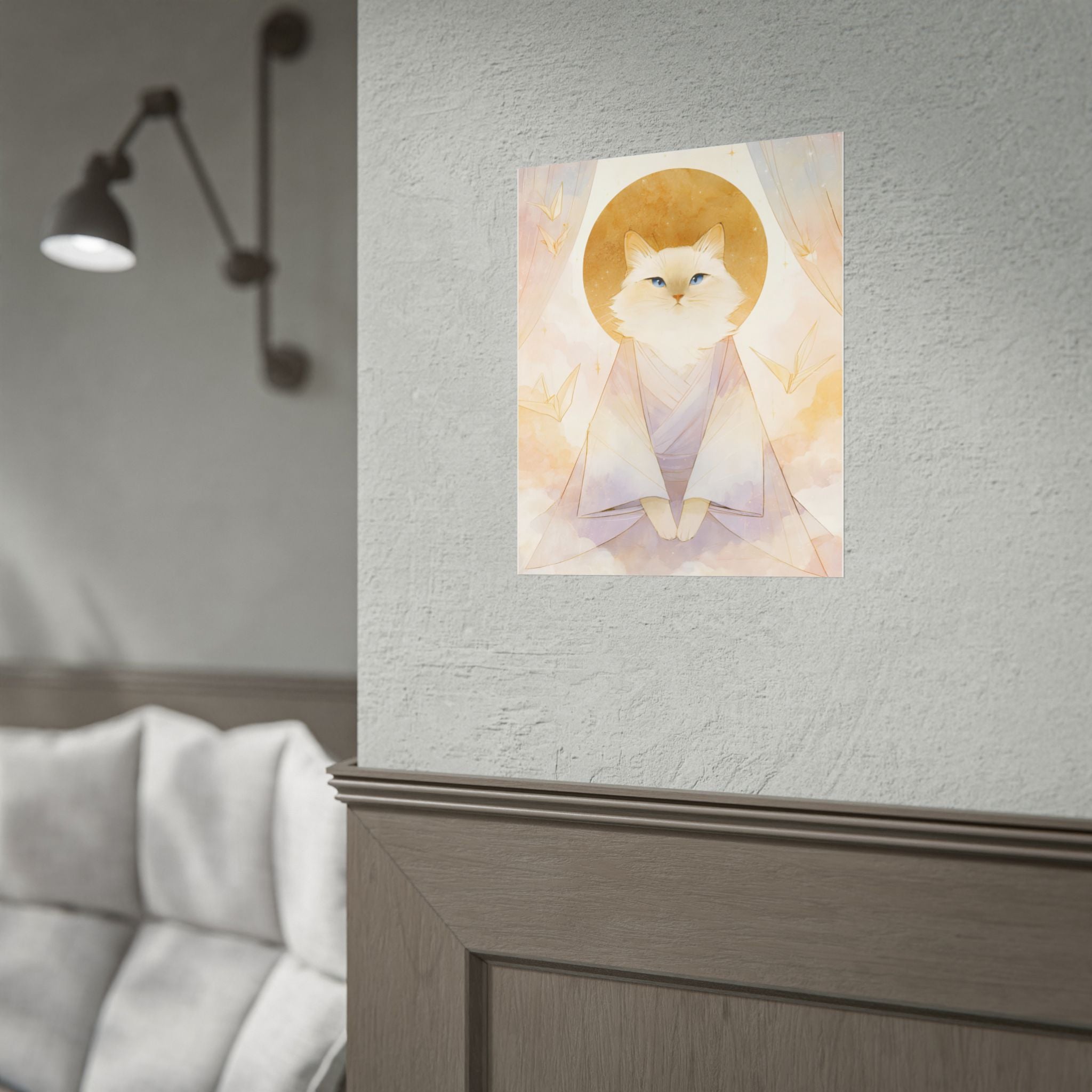 Cat Saint Poster - Sacred Ragdoll Art Print (Rolled Poster)