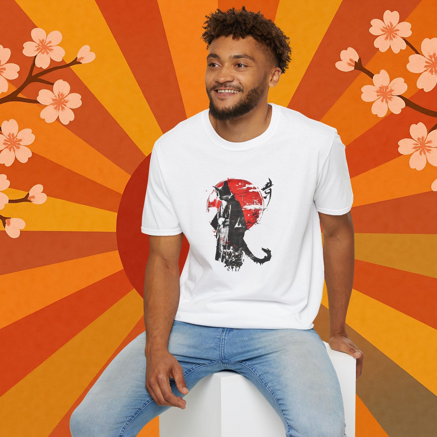 Samurai Cat Japanese Art T-Shirt