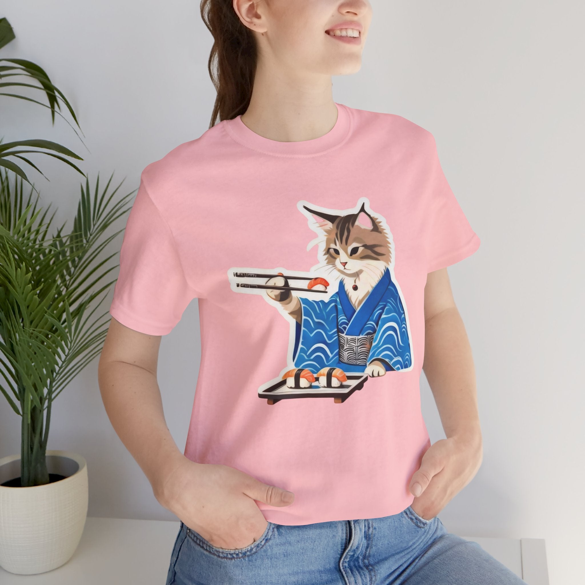 Cute Sushi Cat Shirt - Japanese Kimono Cat Tee