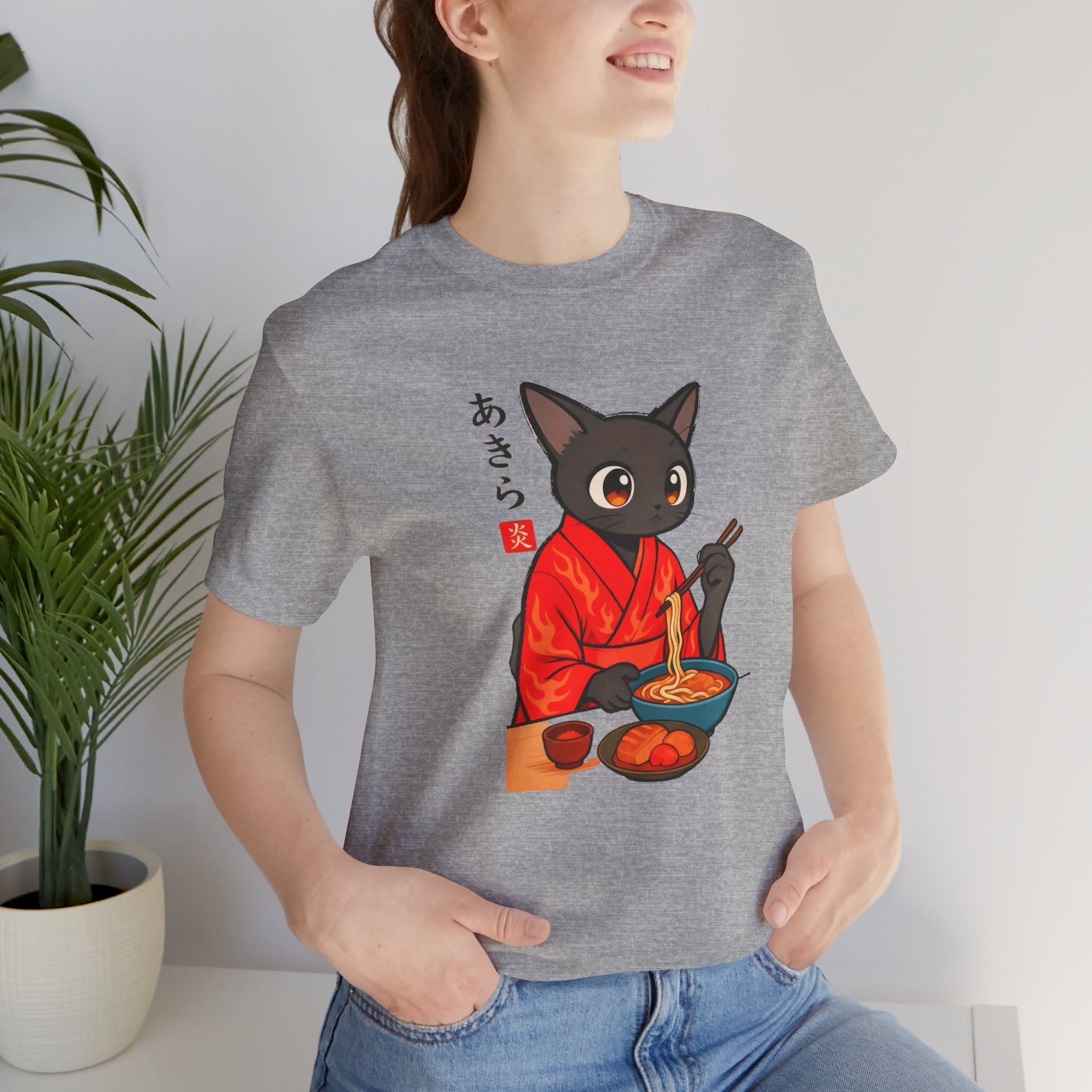 Spicy Ramen Black Cat Shirt - Japanese Noodle Cat Tee