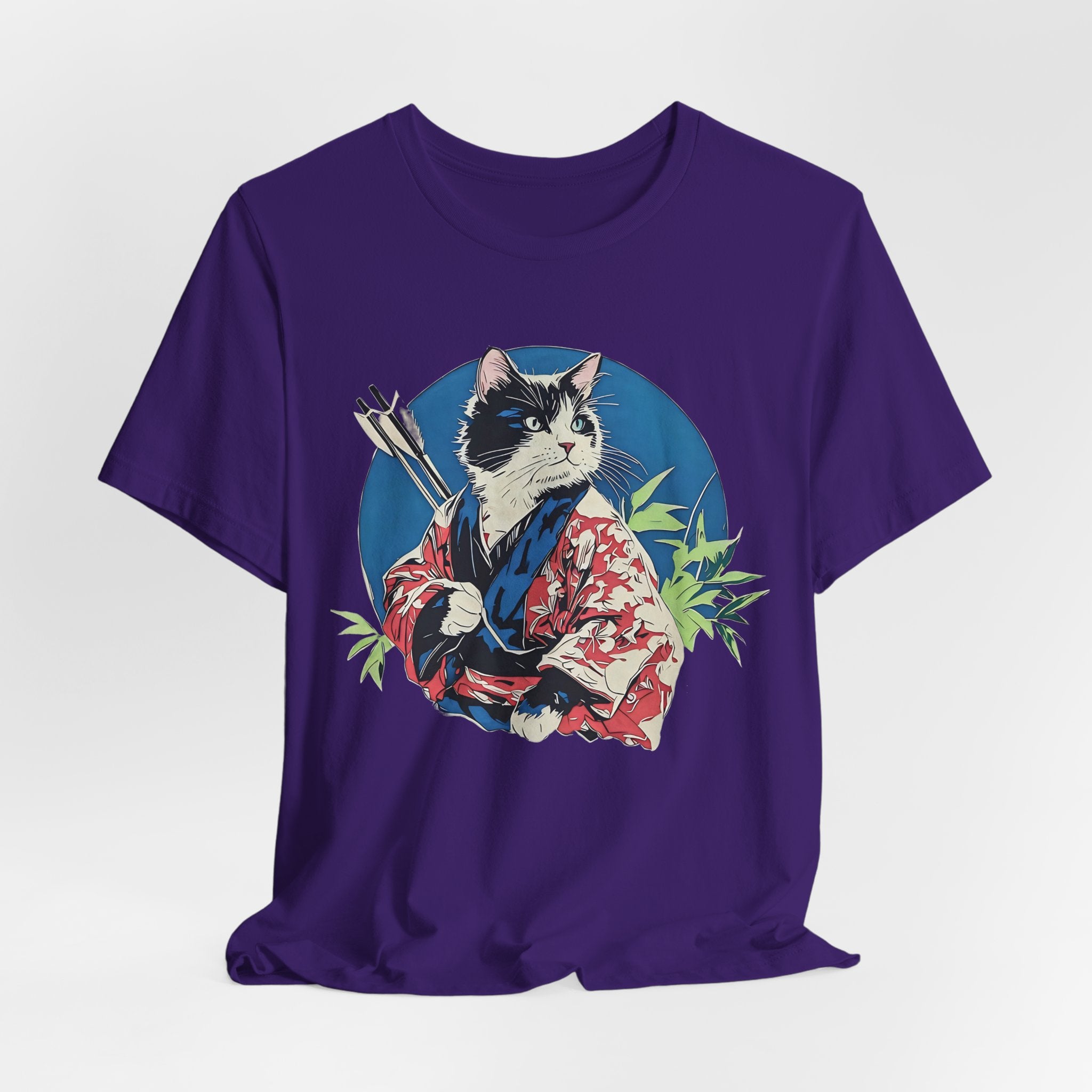 Cat Warrior T-Shirt: Kyudo Anime Graphic Tee