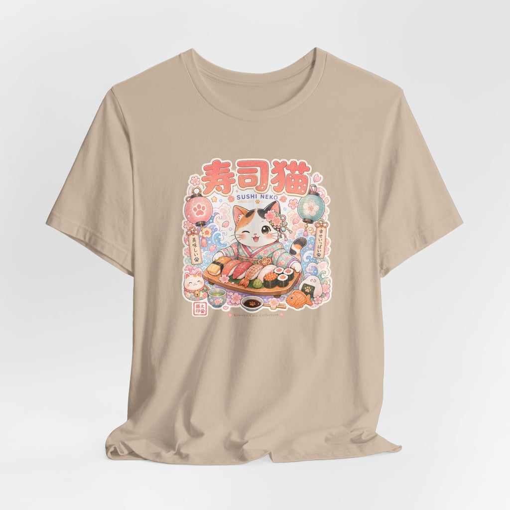Sushi Cat T-Shirt — Cute Japanese Kawaii Sushi Graphic Tee