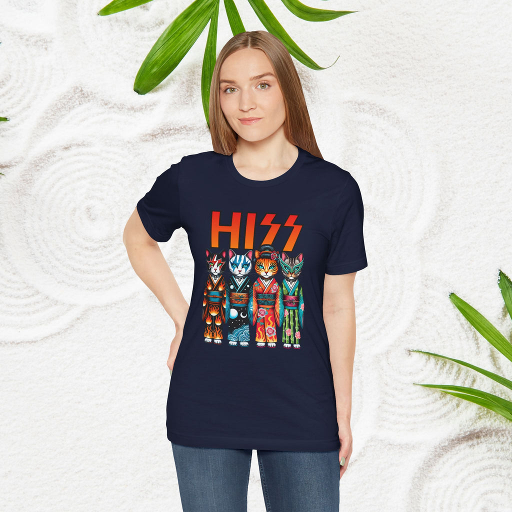 HISS Lustige Kimono-Katzen - Unisex T-Shirt