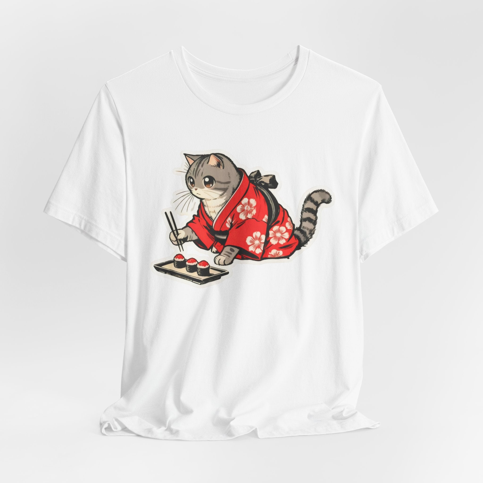 Sushi Cat T-Shirt - Kawaii Kimono Cat