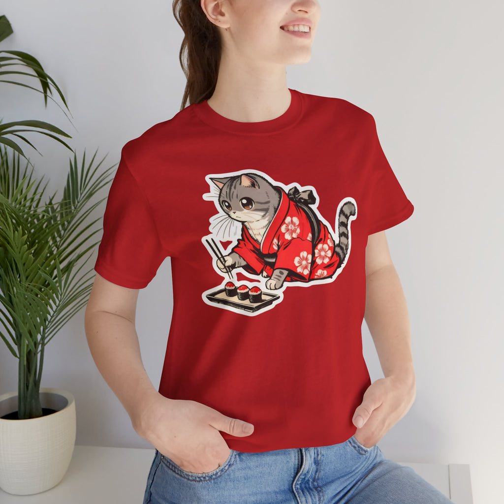 Sushi Cat T-Shirt - Kawaii Kimono Cat