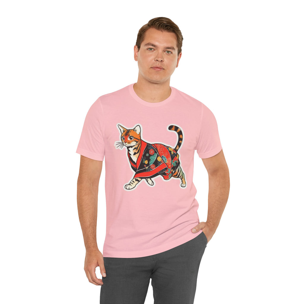 Cute Japanese Cat Shirt Kimono Kitty Tee