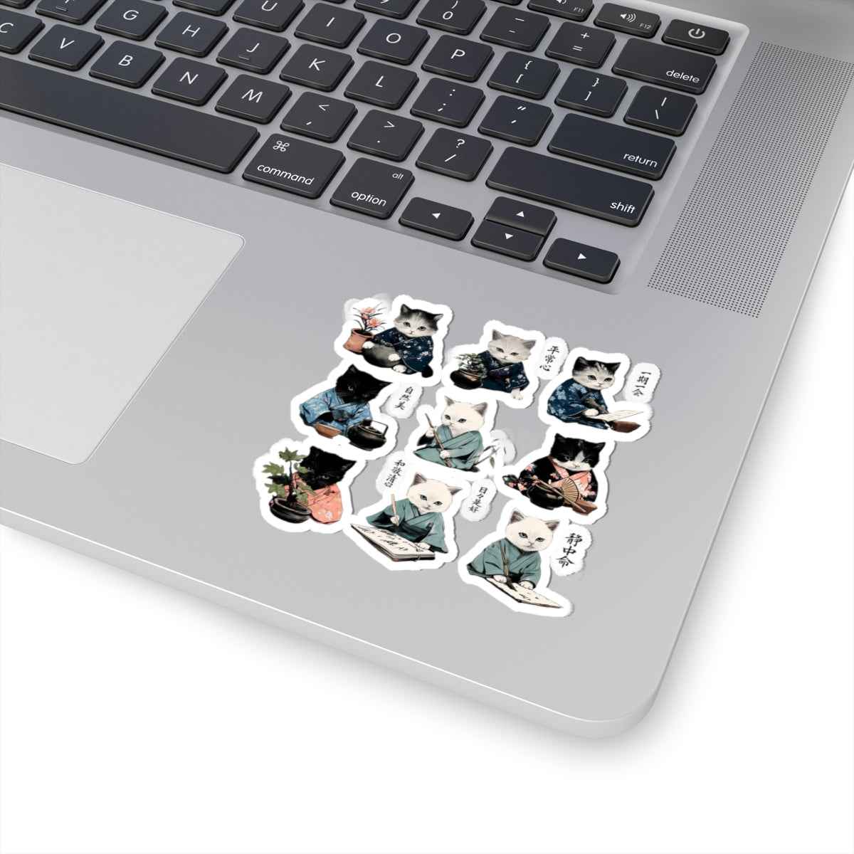 Zen Cat Illustrations Kiss-Cut Stickers for Hobby Cats | Kawaii Japanese Cats
