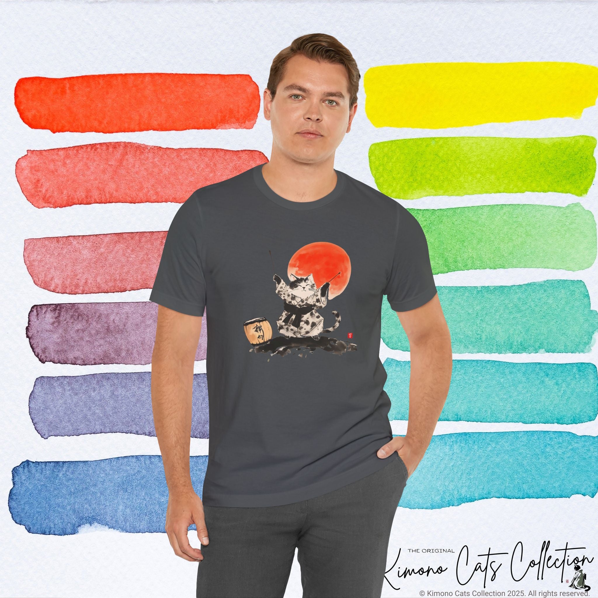 Taiko Drum Cat Tee – Unisex