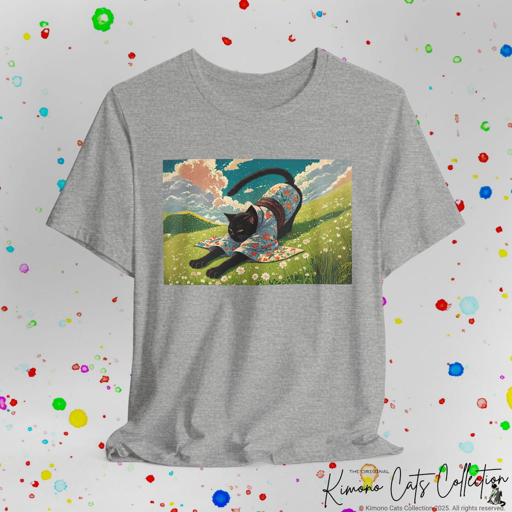 Kimono Black Kitty Cats Unisex T-Shirt